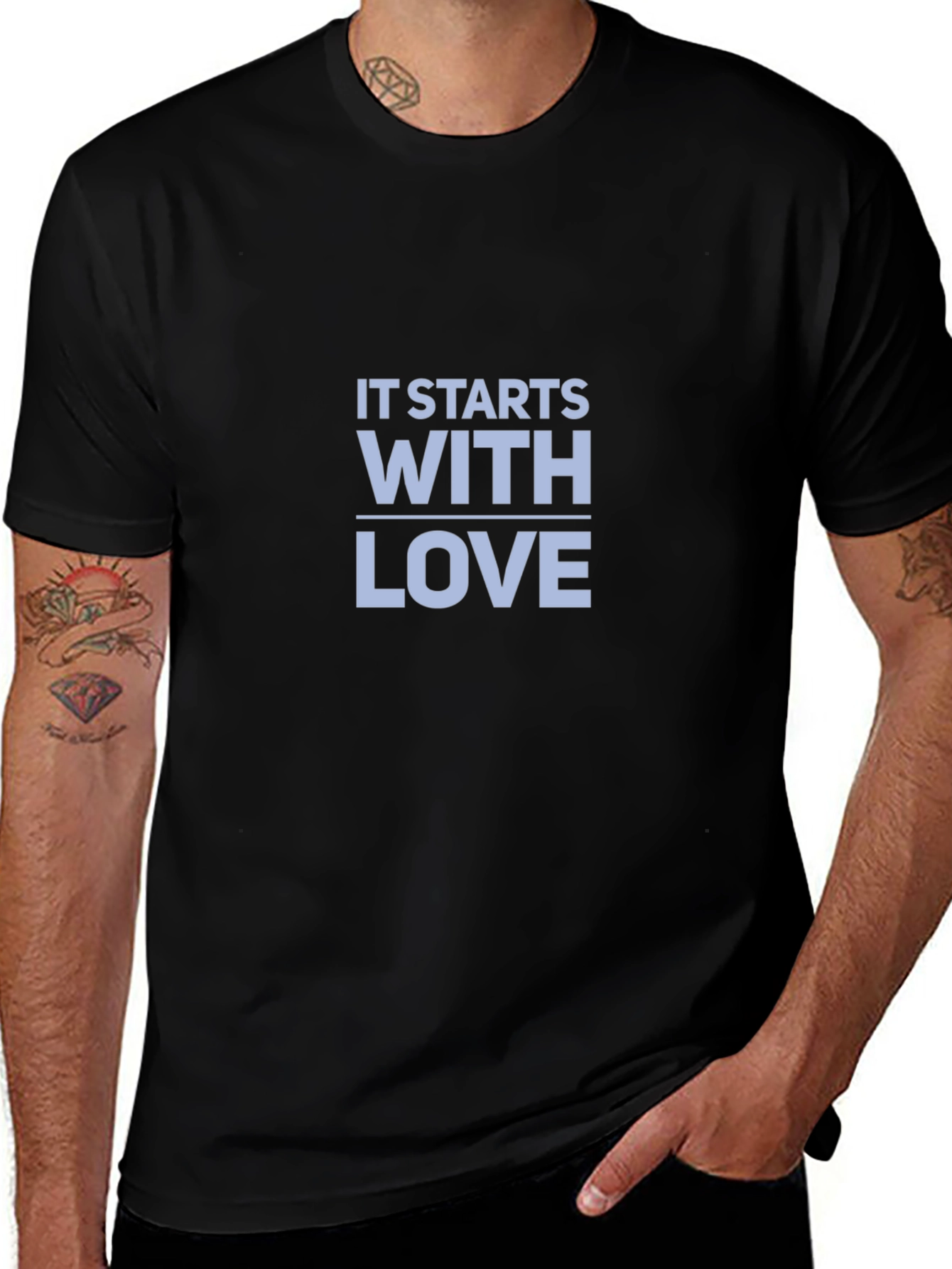 It Starts With Love - Graphic Print Tee