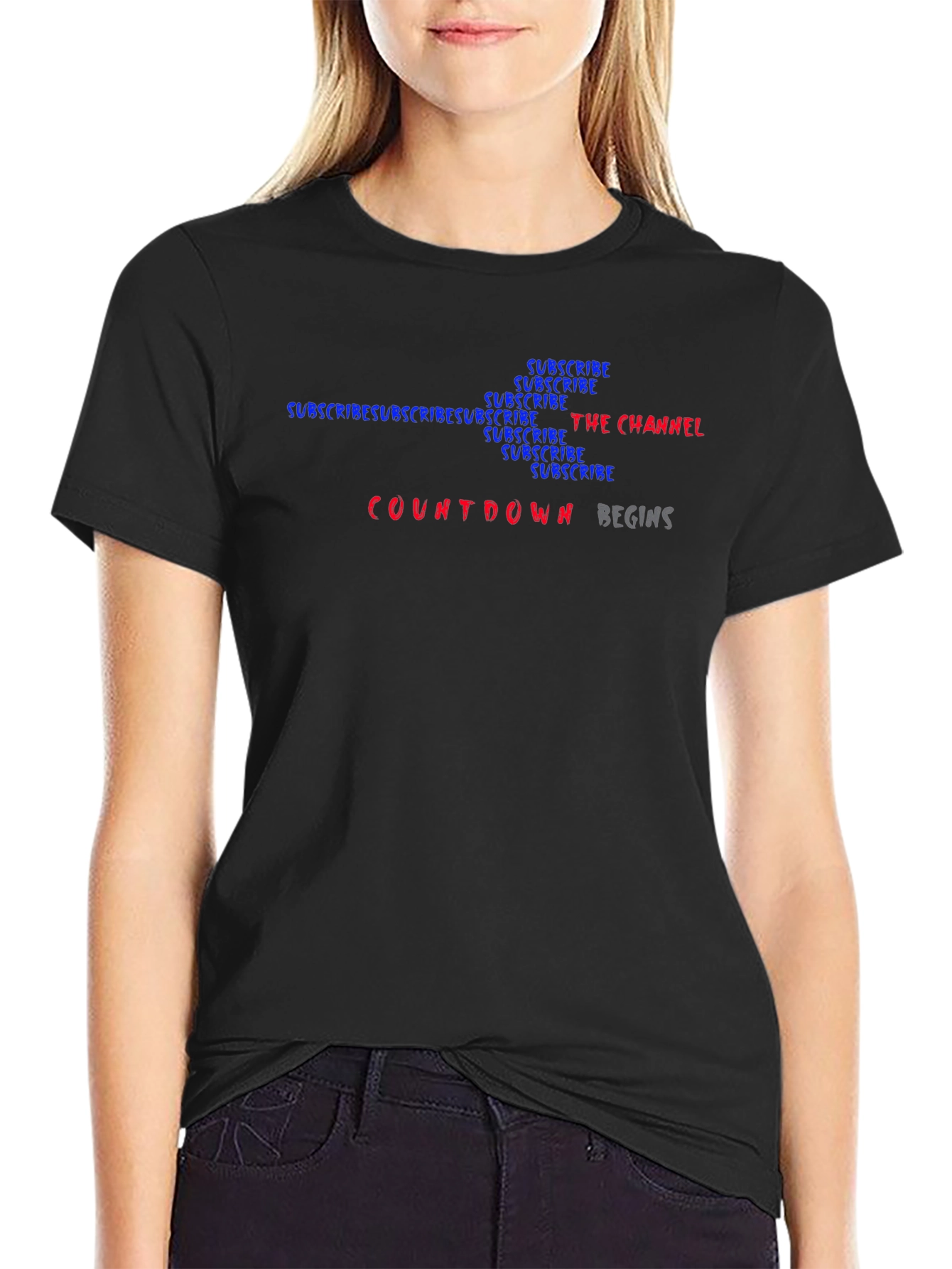 Subscribe Channel Graphic Black T-Shirt