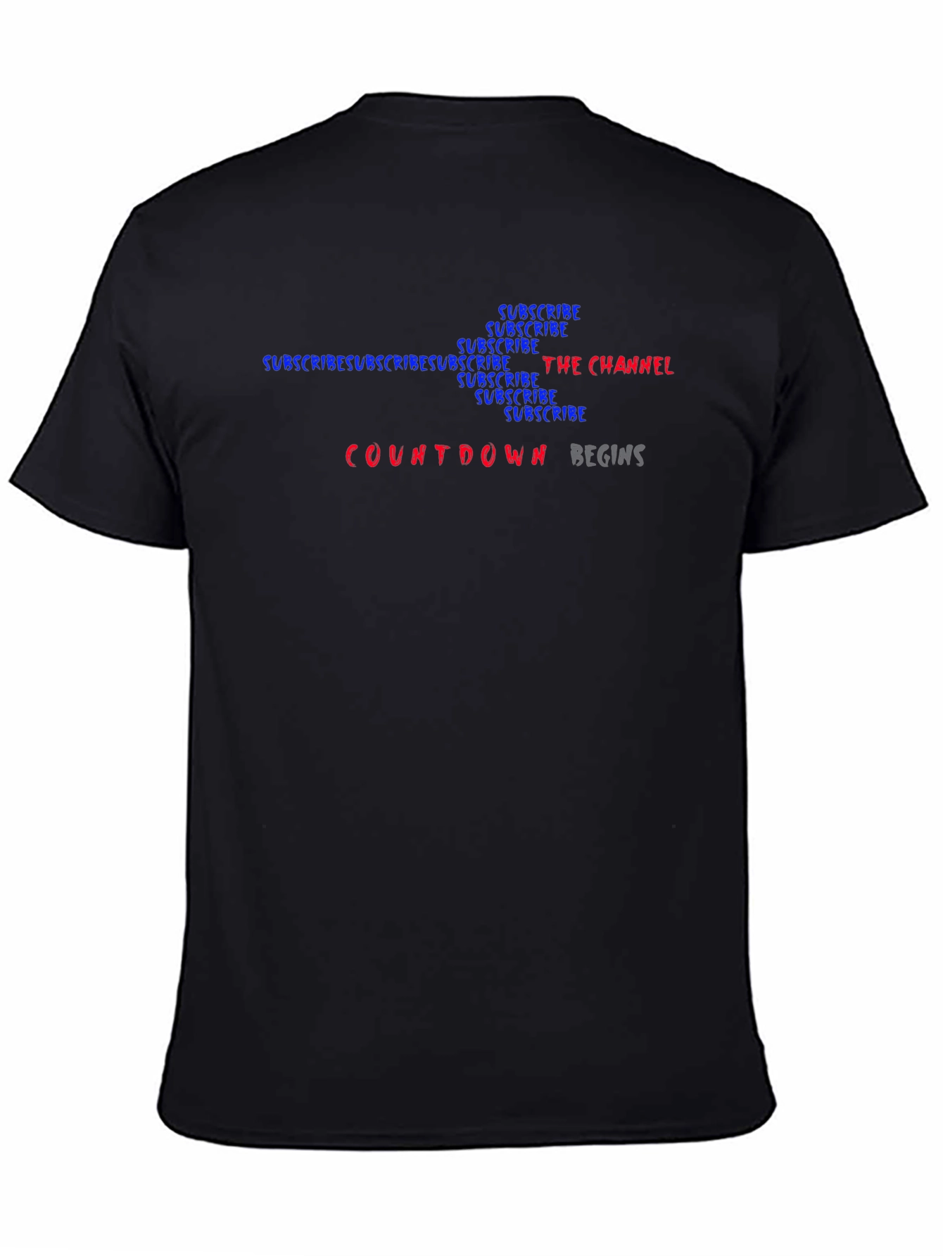Subscribe Channel Graphic Black T-Shirt