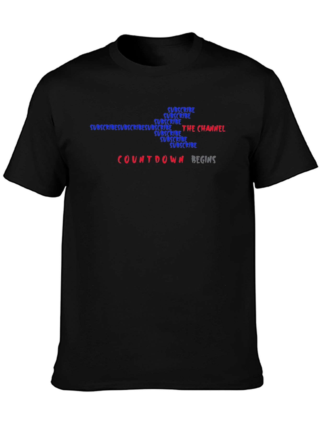 Subscribe Channel Graphic Black T-Shirt