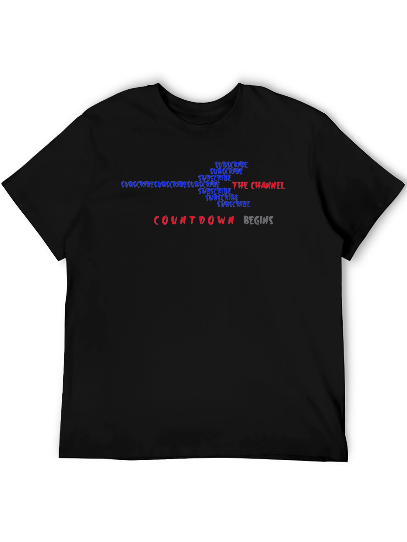 Subscribe Channel Graphic Black T-Shirt