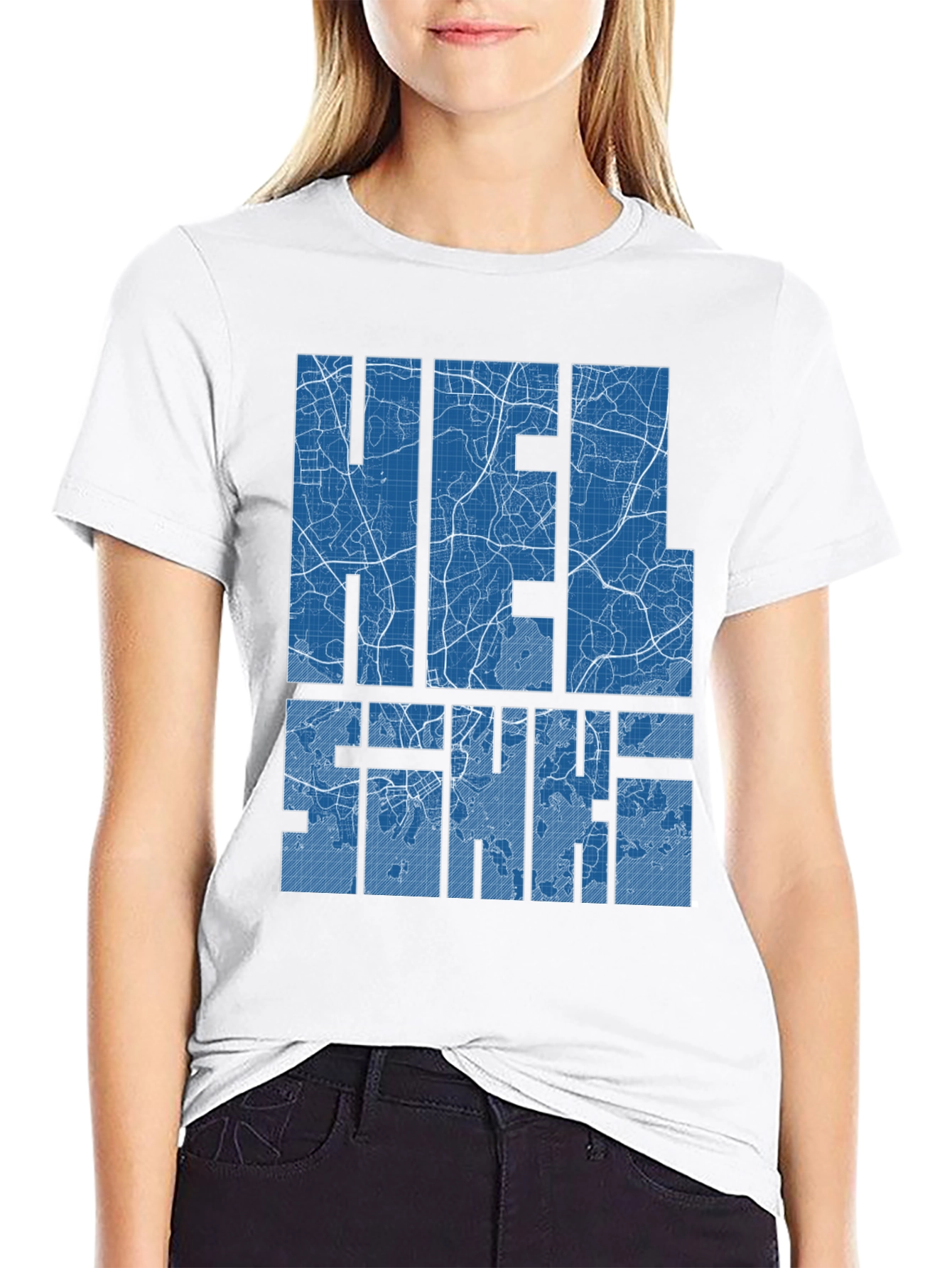 Helsinki Map Graphic T-Shirt