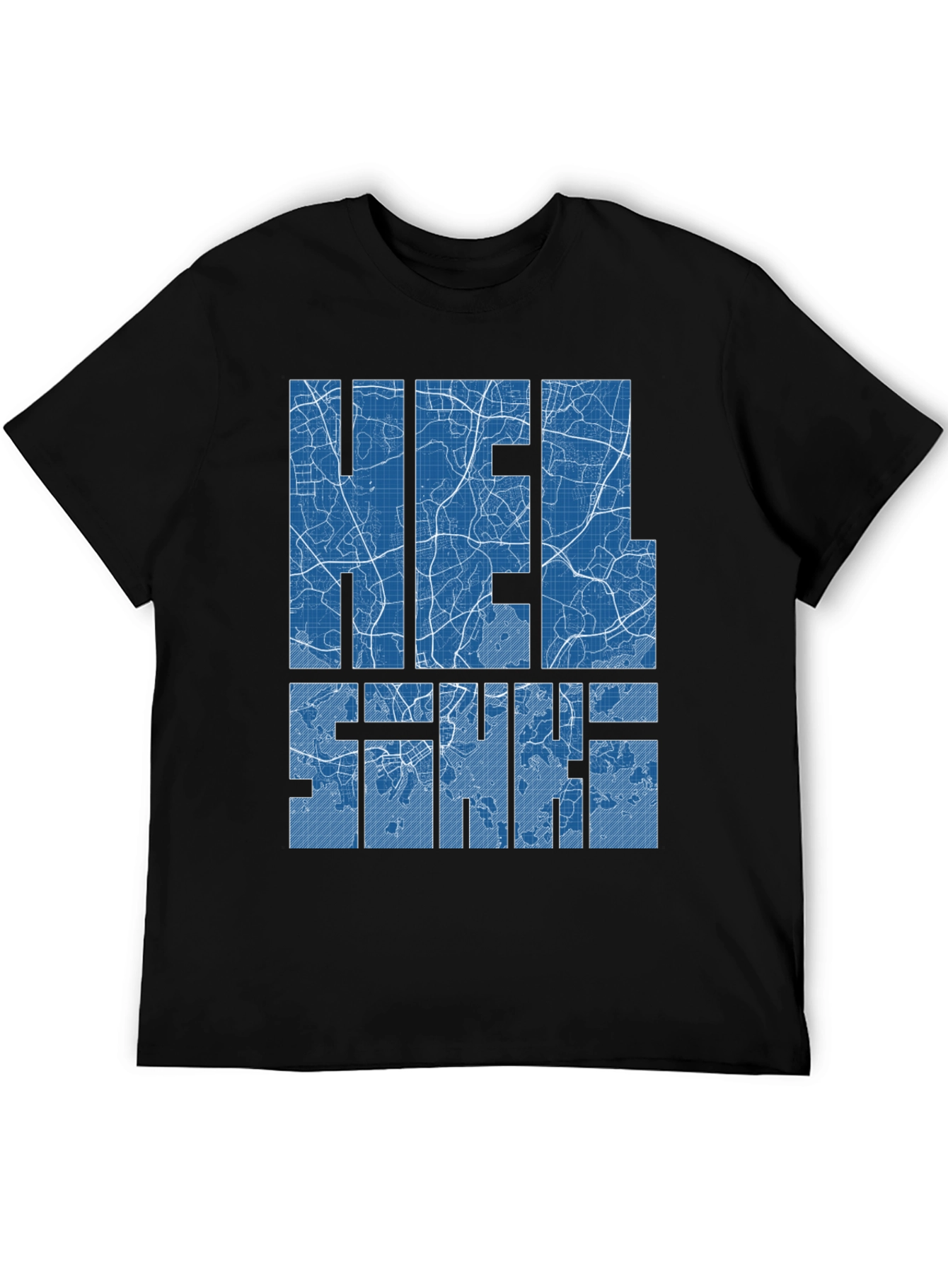 Helsinki Map Graphic T-Shirt