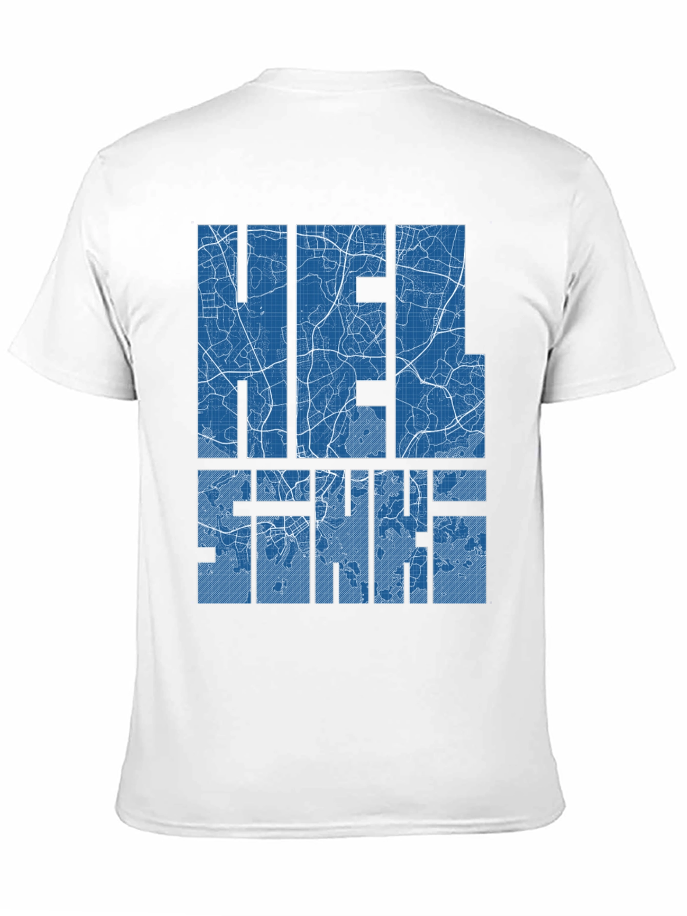 Helsinki Map Graphic T-Shirt