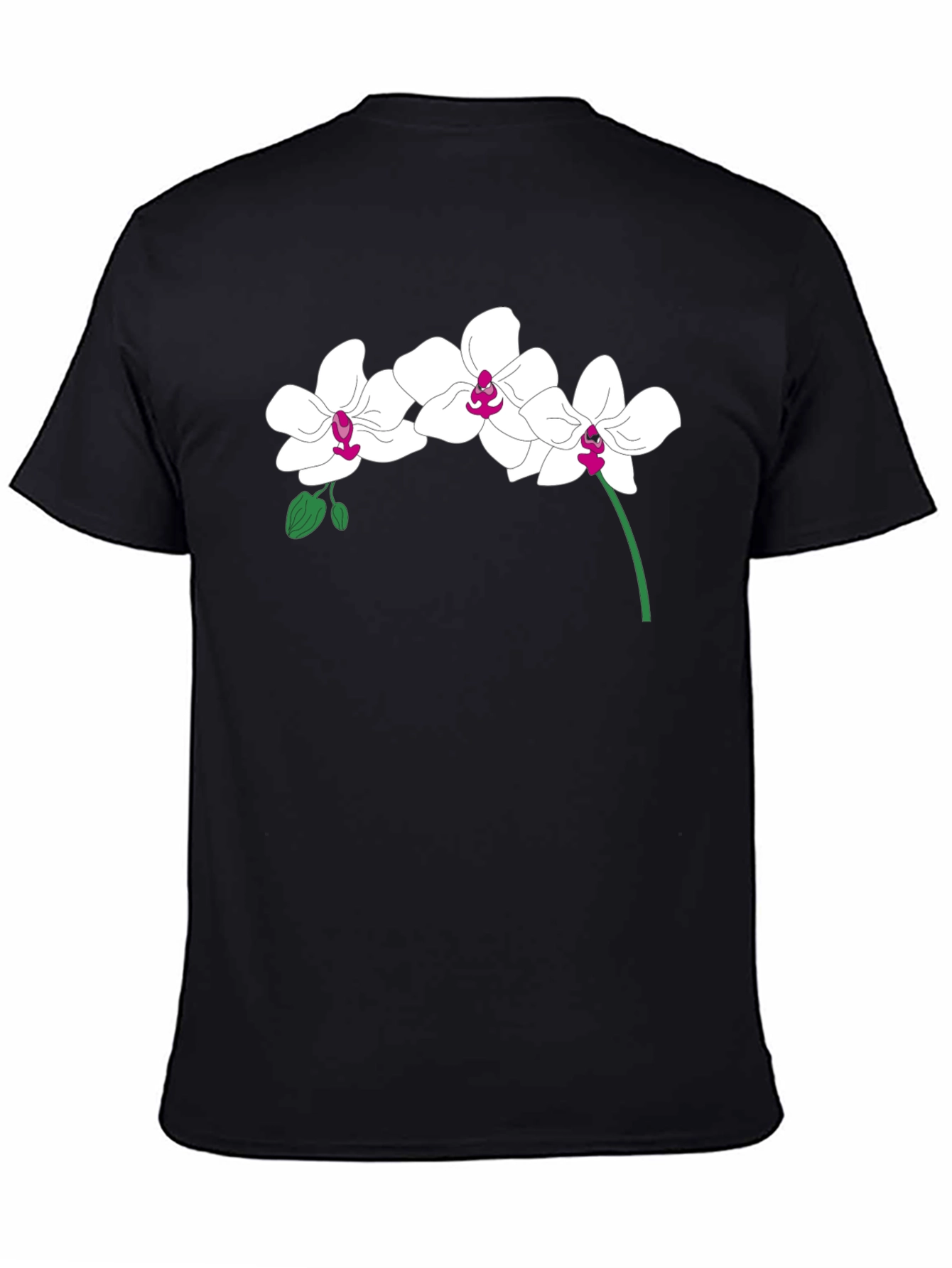 Orchid Graphic Tee - Stylish Black T-Shirt