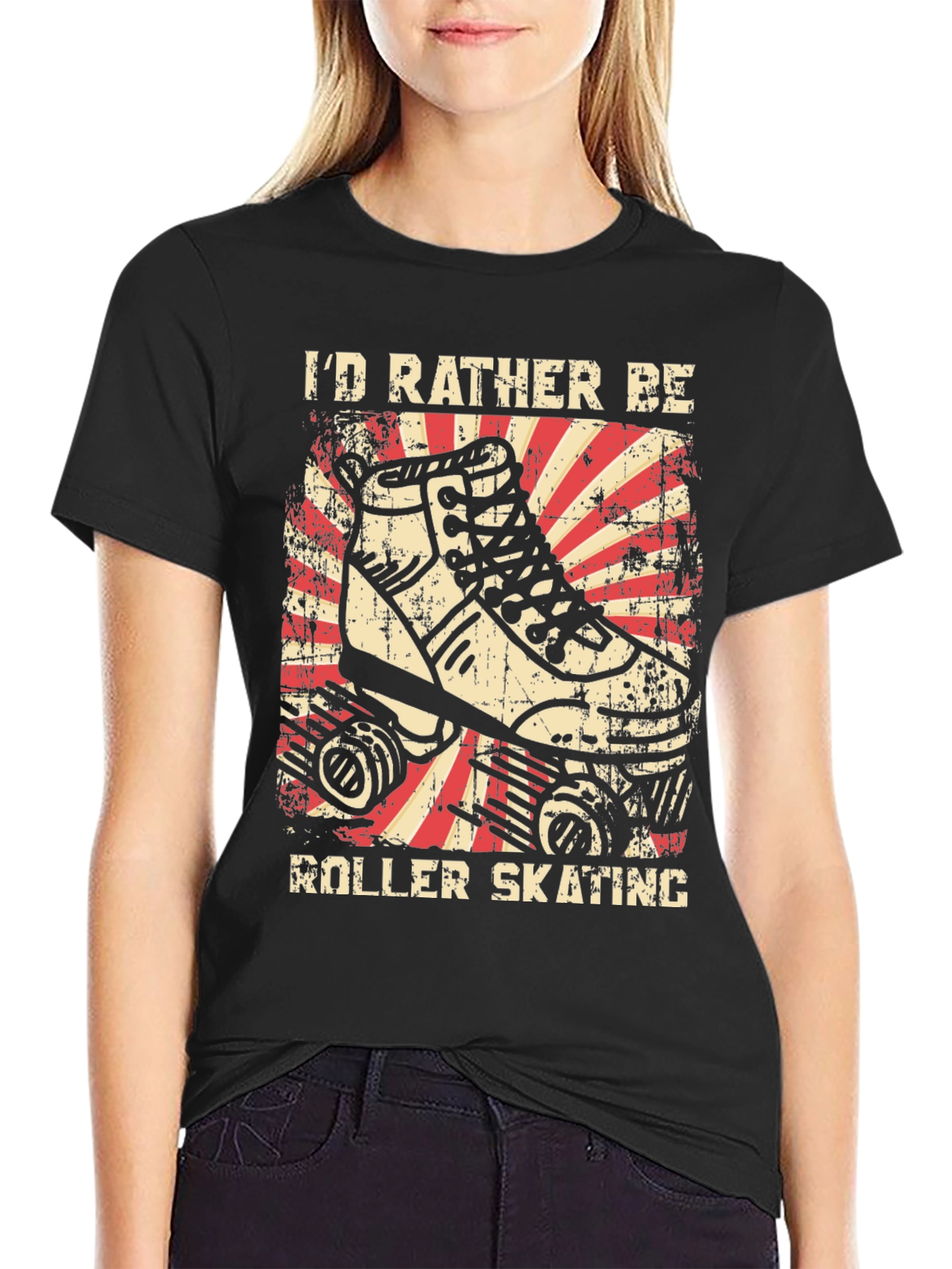 Roller Skating T-Shirt - Id Rather Be Skating!