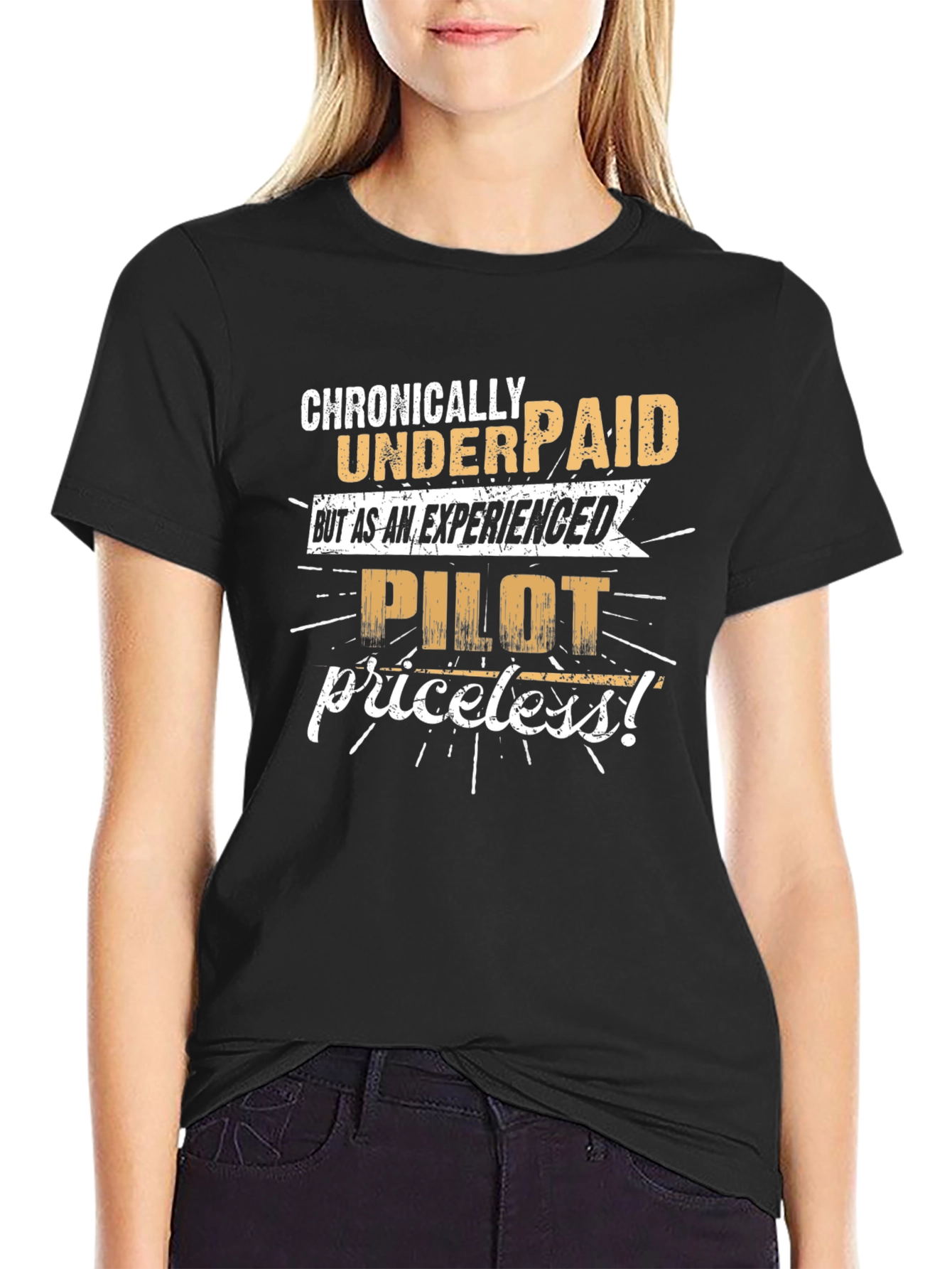Chronically Underpaid Pilot Humor T-Shirt