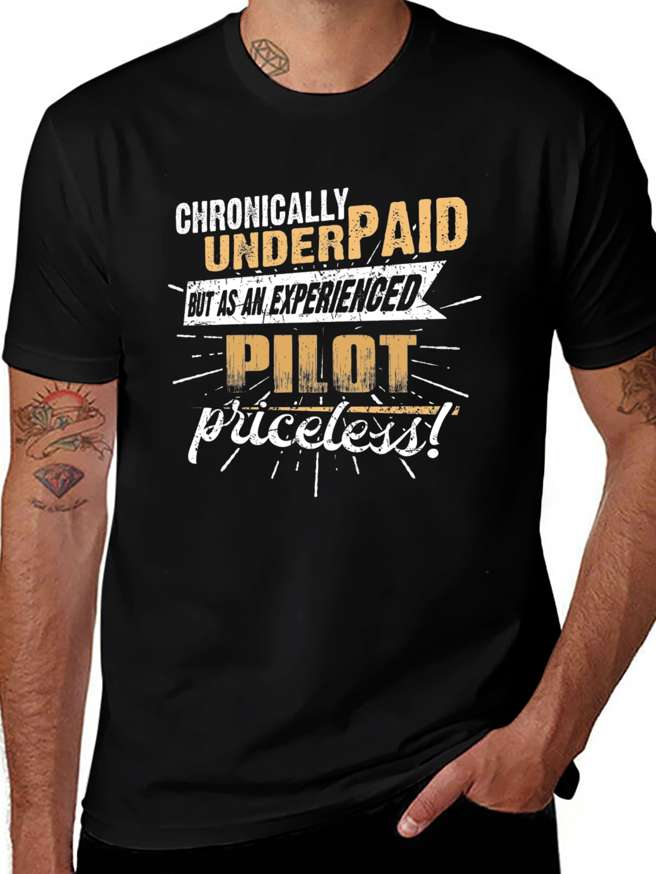 Chronically Underpaid Pilot Humor T-Shirt