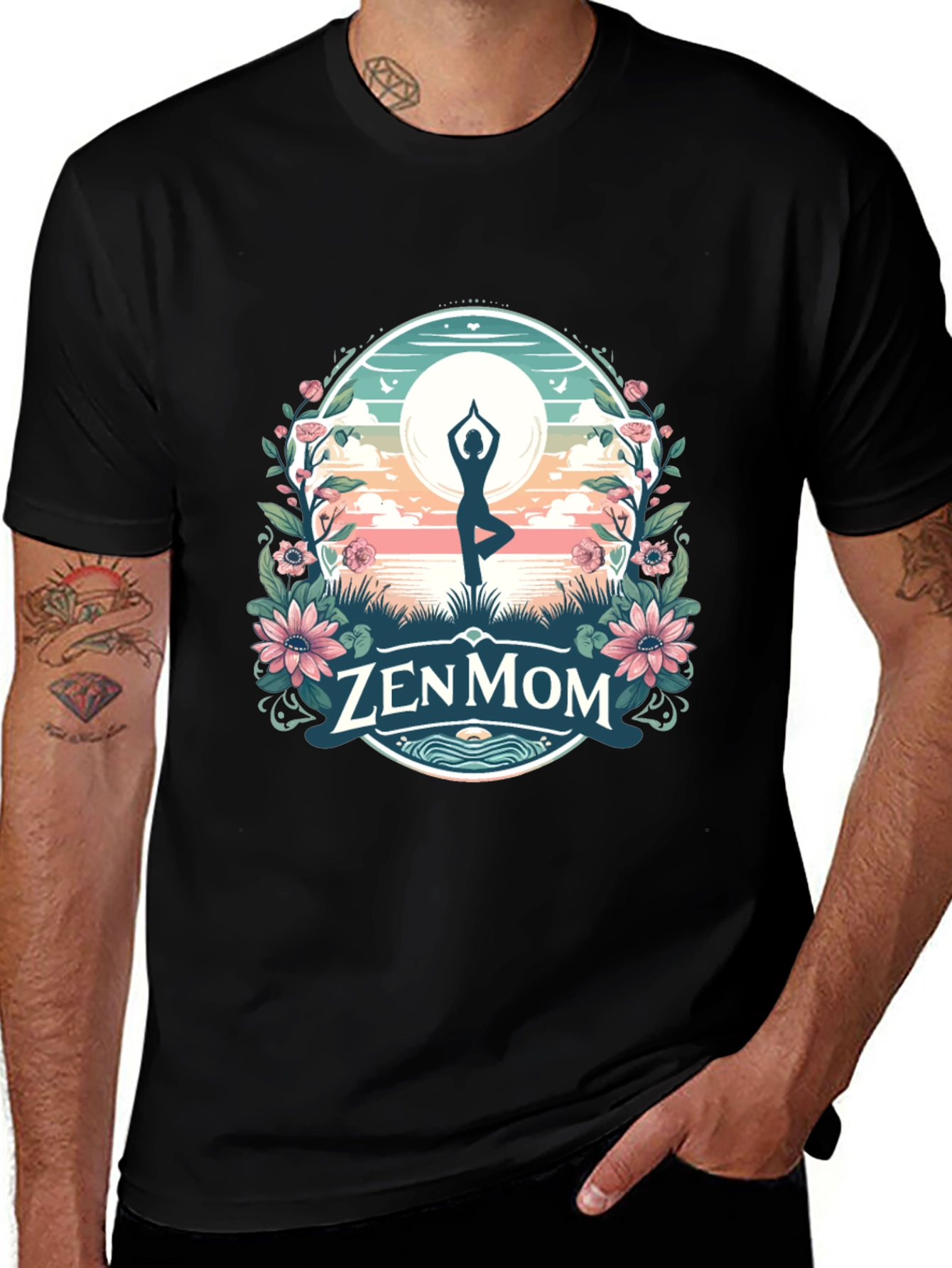 Zen Mom Yoga T-Shirt: Peaceful Relaxation Tee