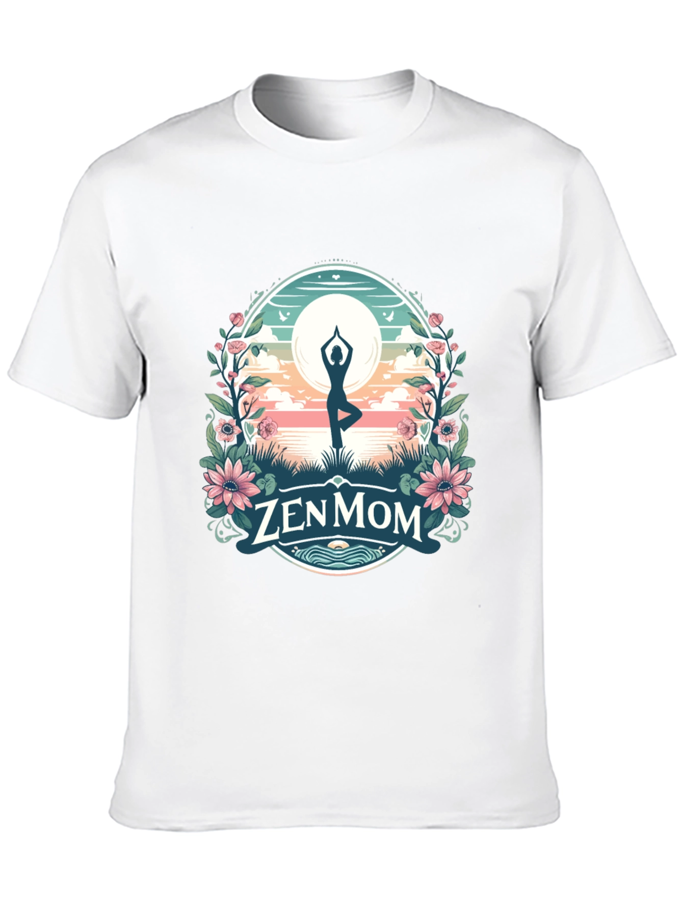 Zen Mom Yoga T-Shirt: Peaceful Relaxation Tee