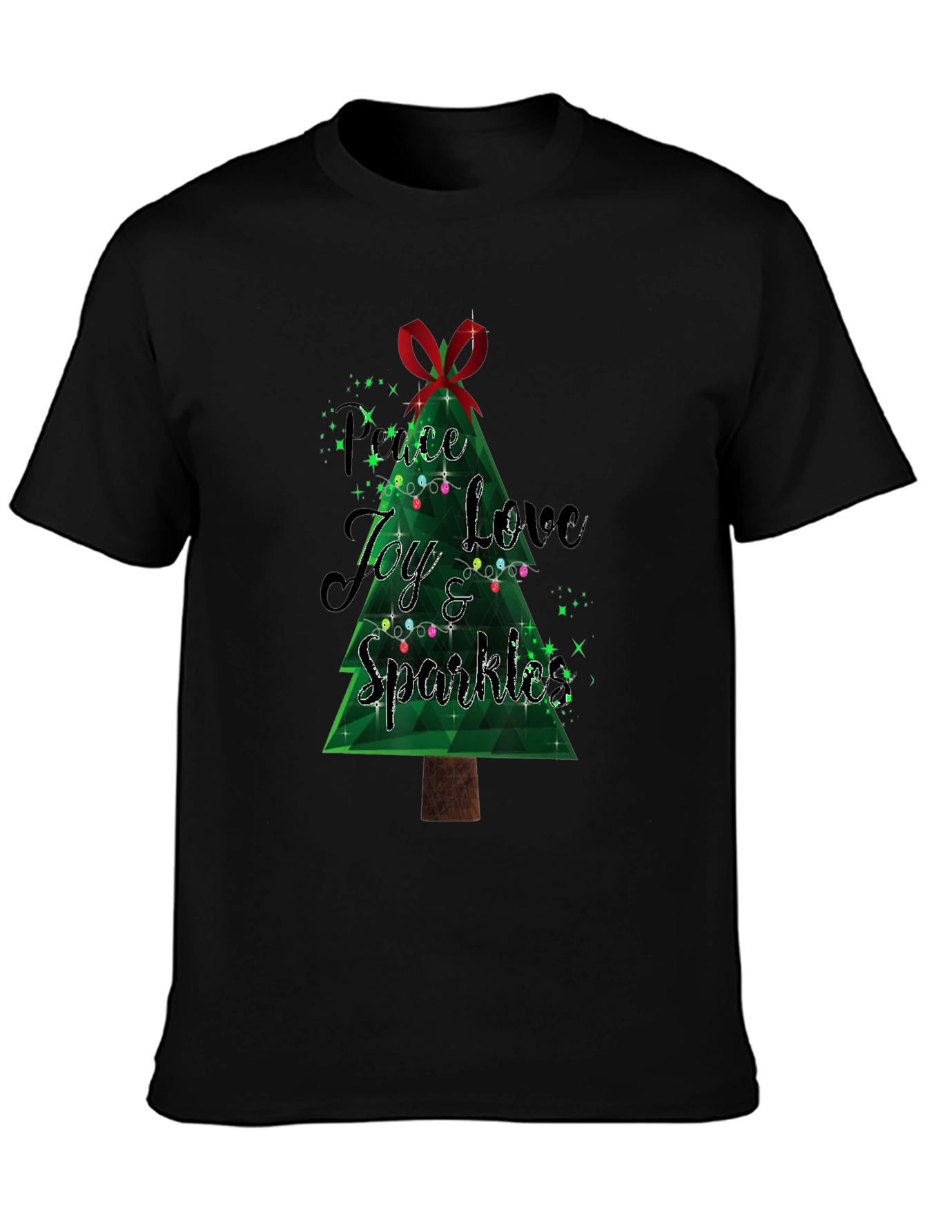 Festive Peace Love Joy Christmas T-Shirt