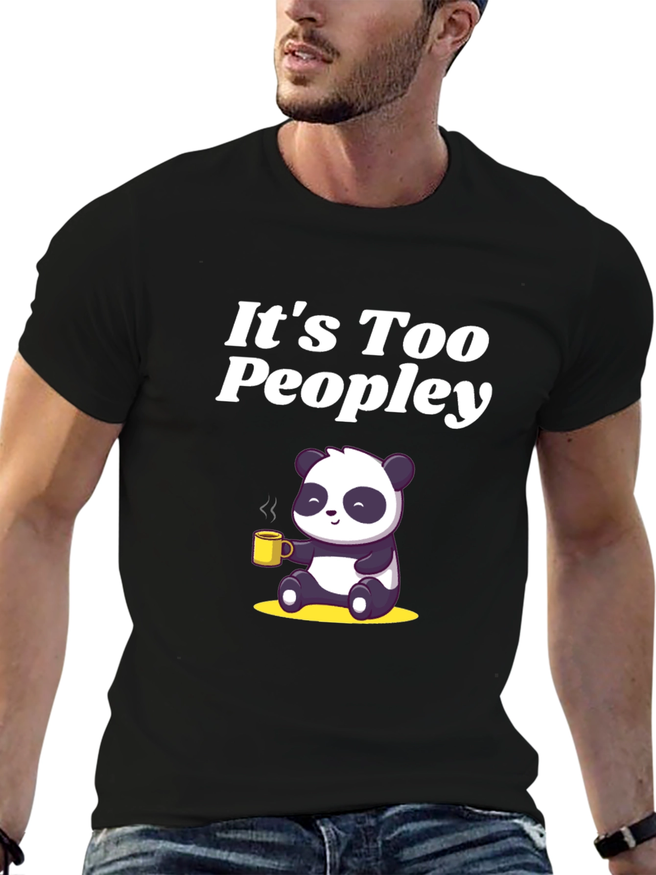 Its Too Peopley Panda T-Shirt