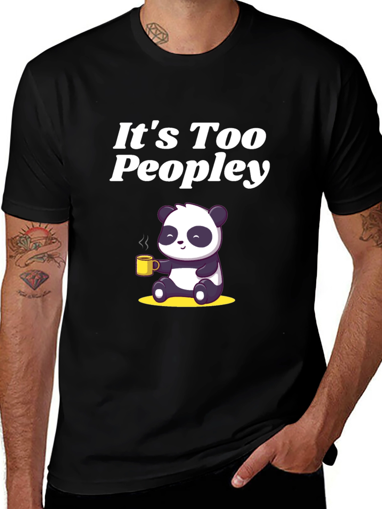 Its Too Peopley Panda T-Shirt