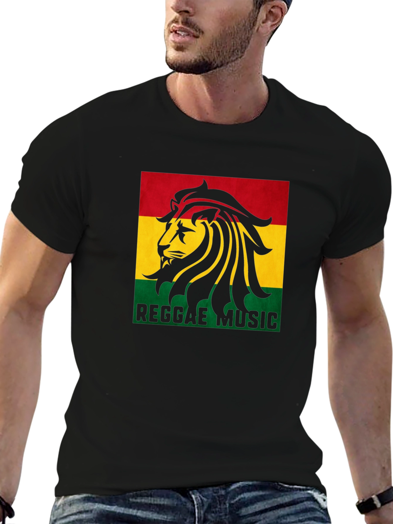 Reggae Music Lion Graphic T-Shirt