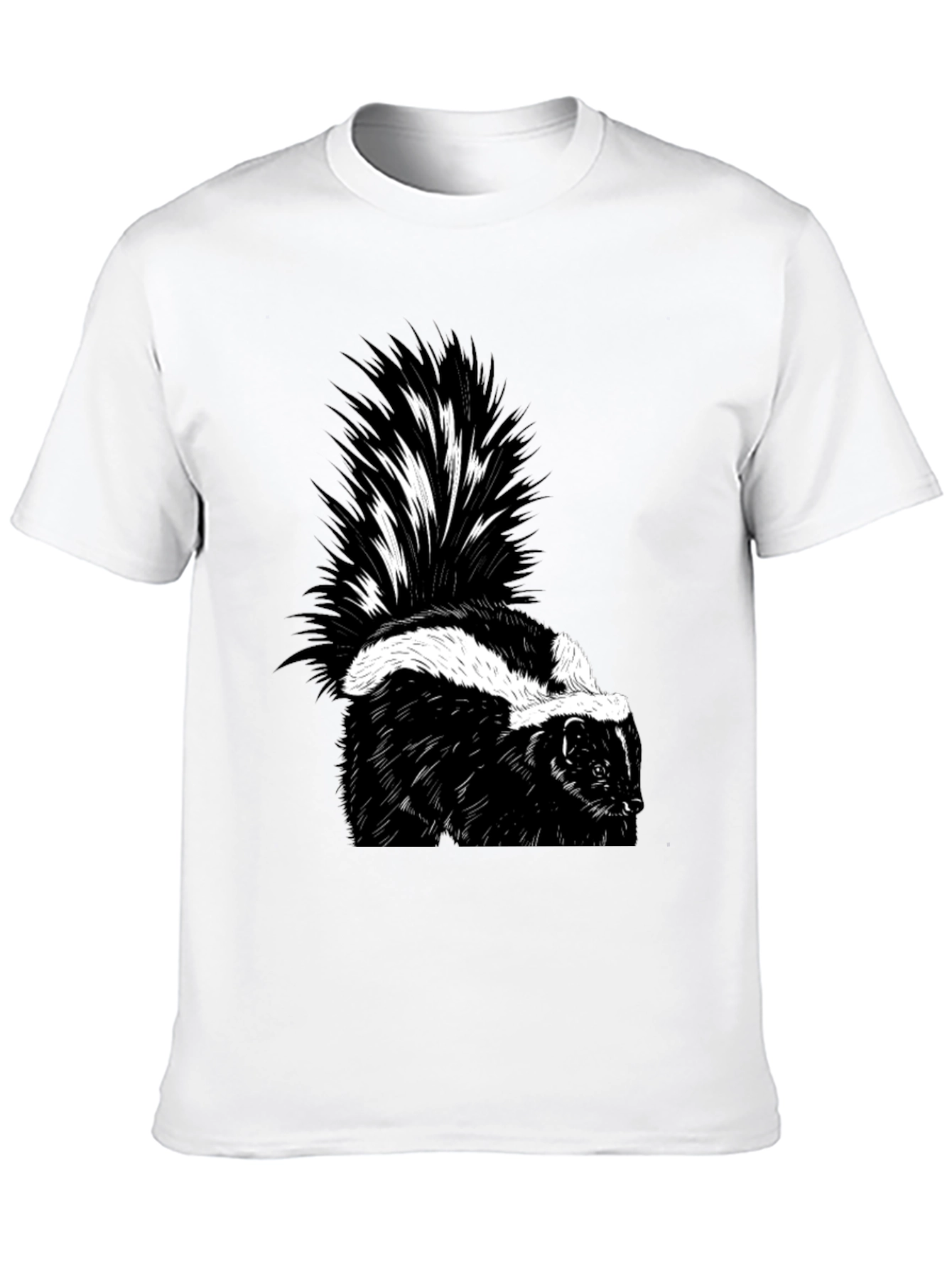 Skunk Graphic T-Shirt - Black Cotton Tee