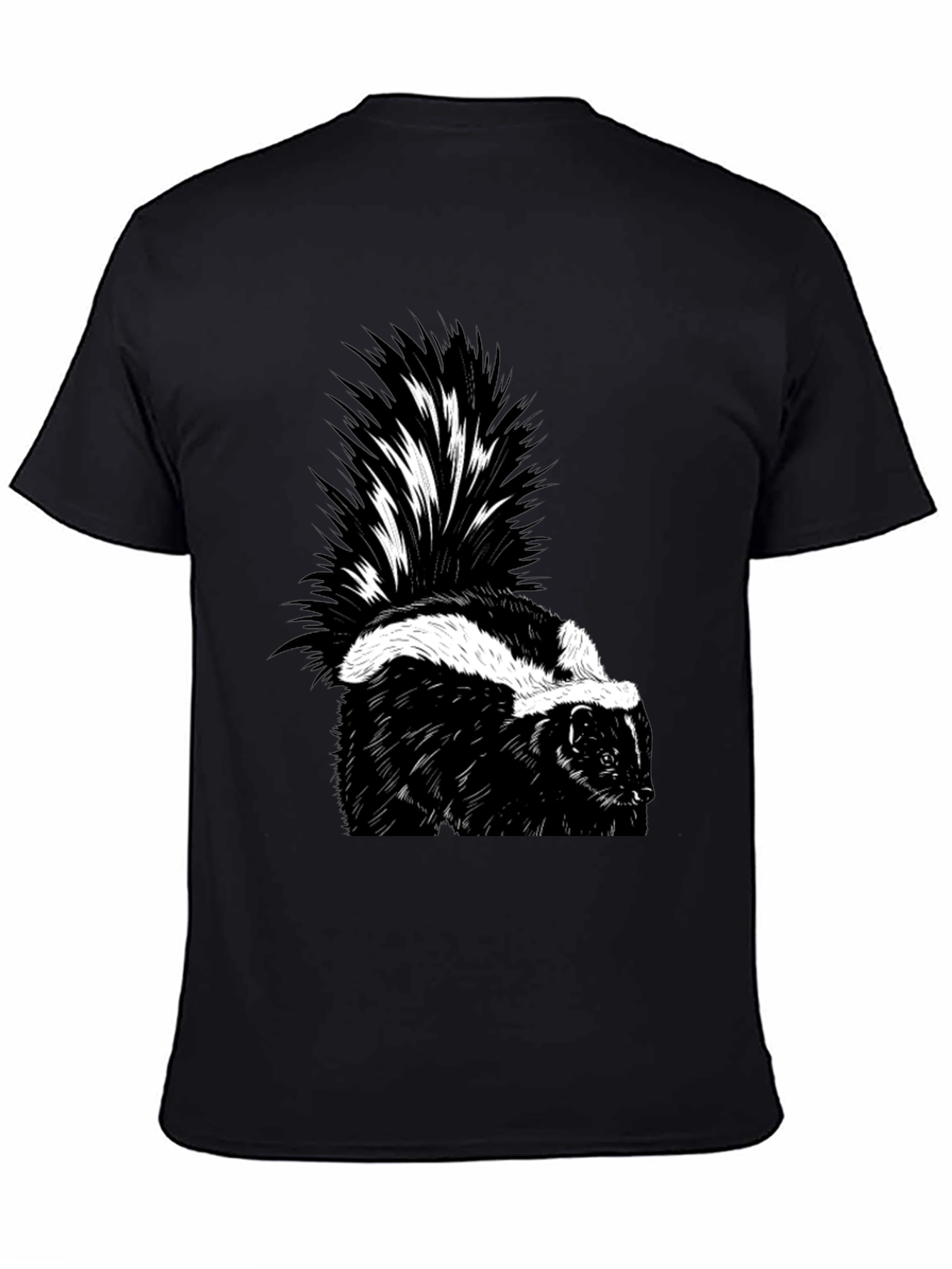 Skunk Graphic T-Shirt - Black Cotton Tee