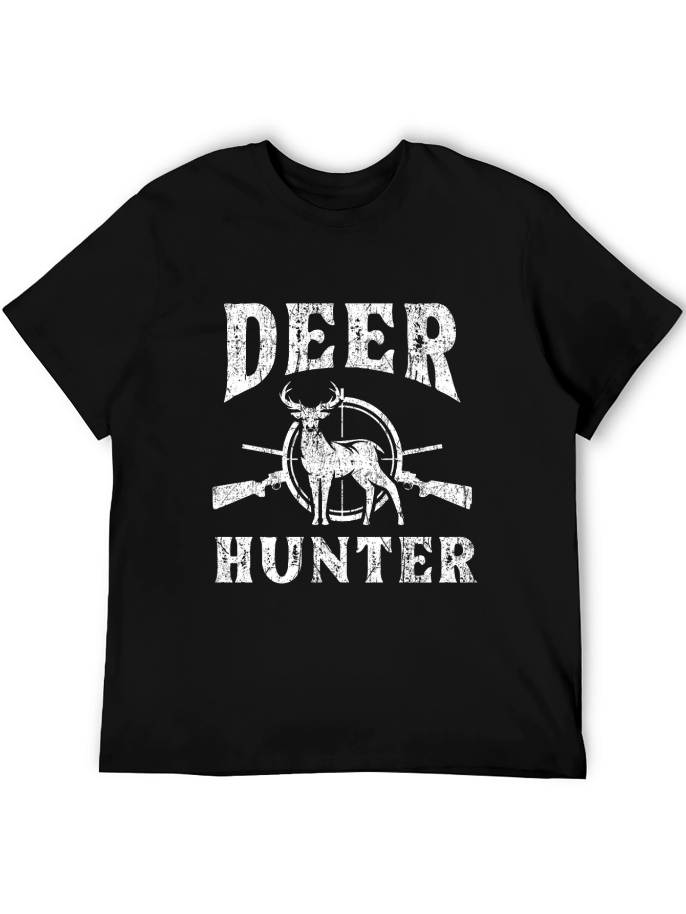 Deer Hunter Graphic T-Shirt - Black