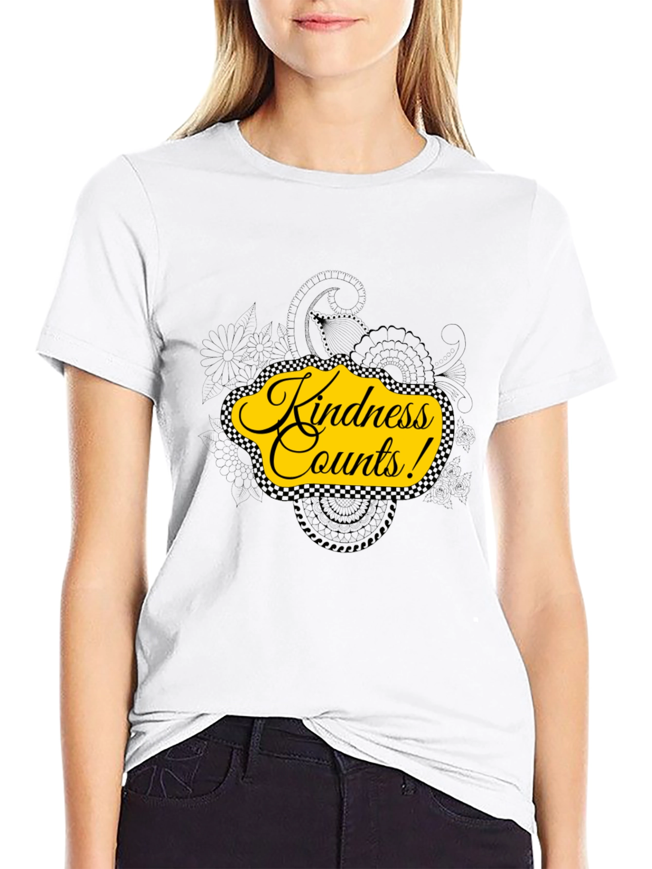 Kindness Counts Black Graphic Tee