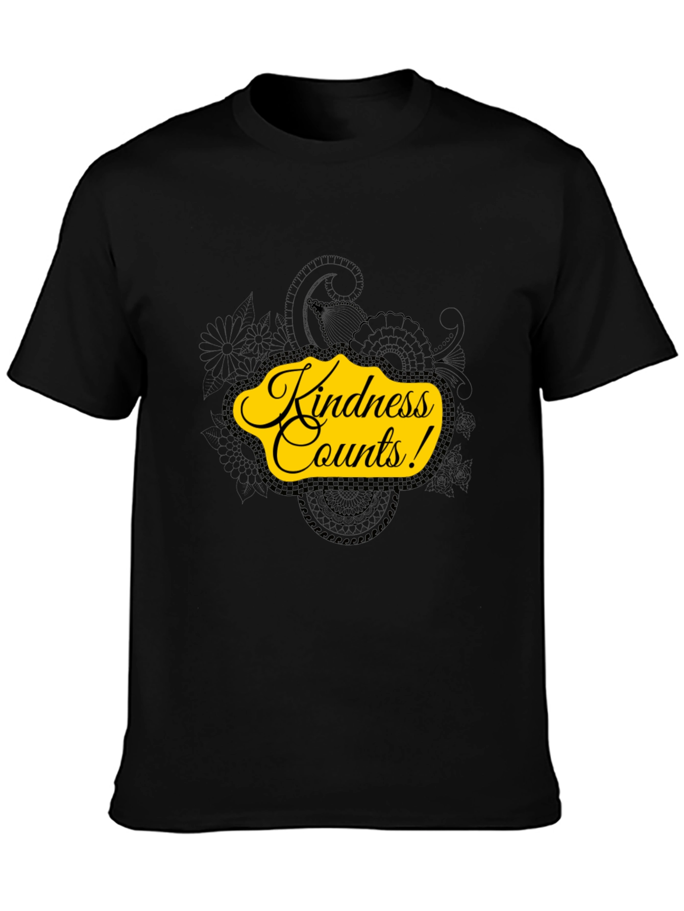 Kindness Counts Black Graphic Tee