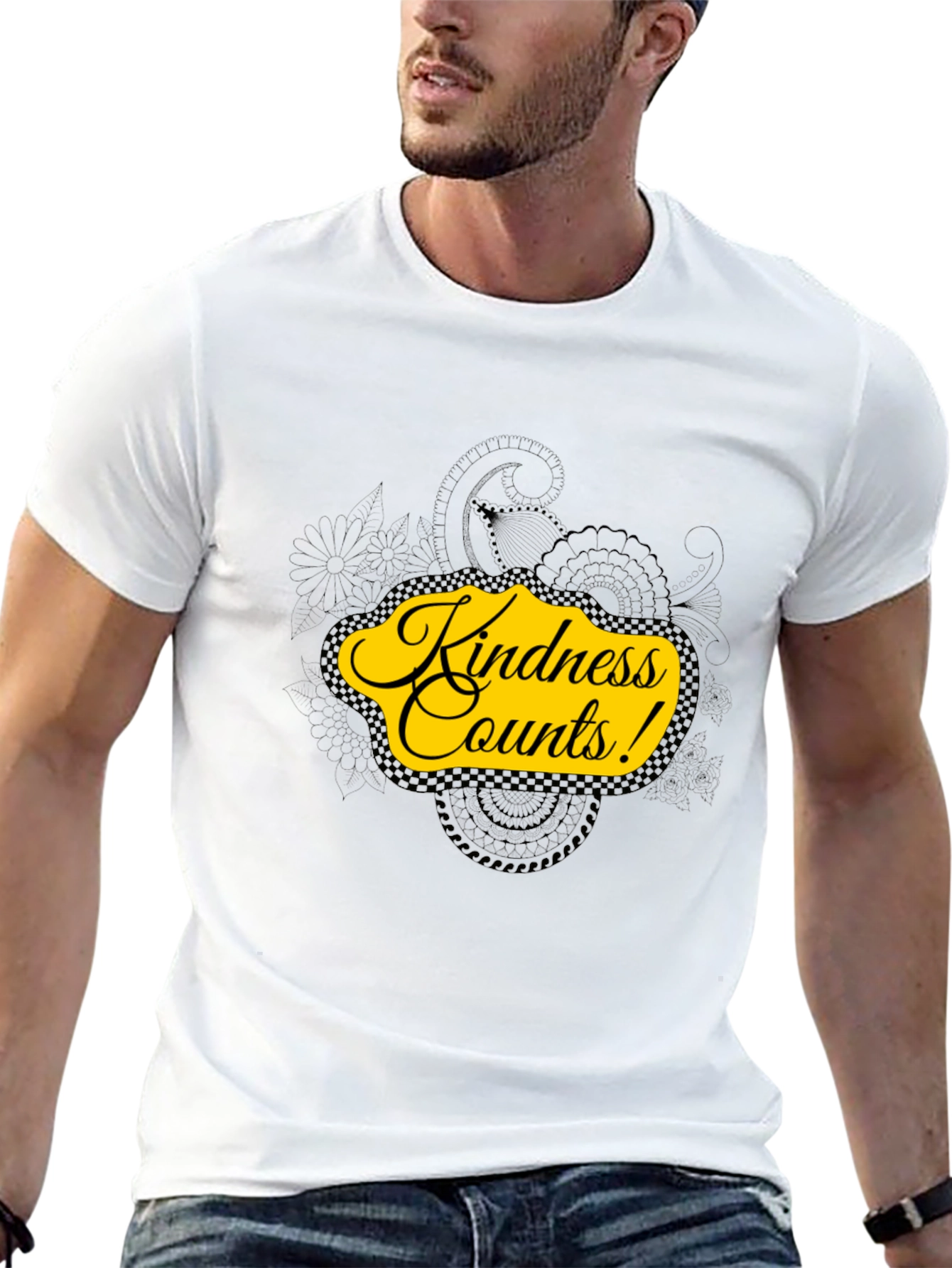 Kindness Counts Black Graphic Tee