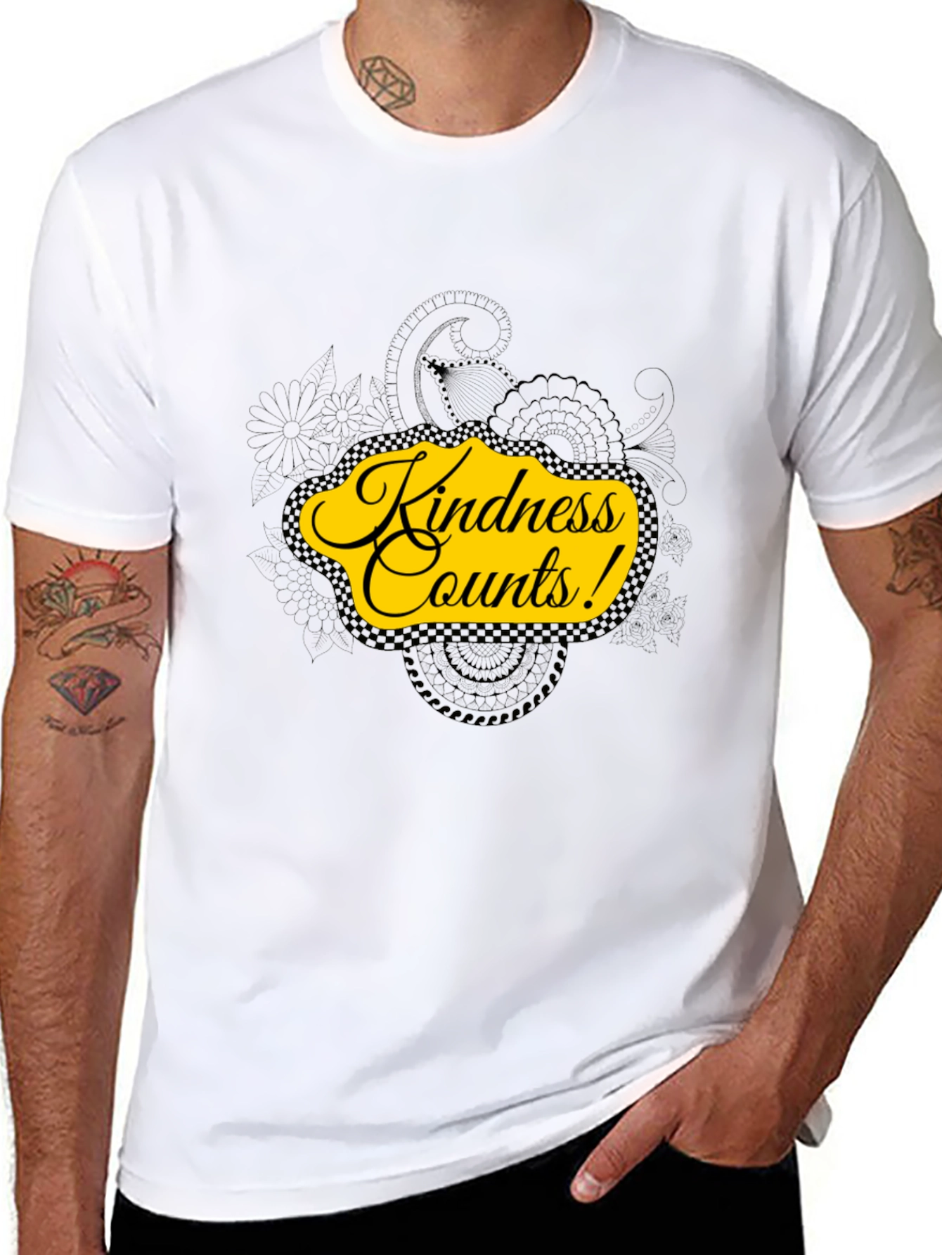 Kindness Counts Black Graphic Tee