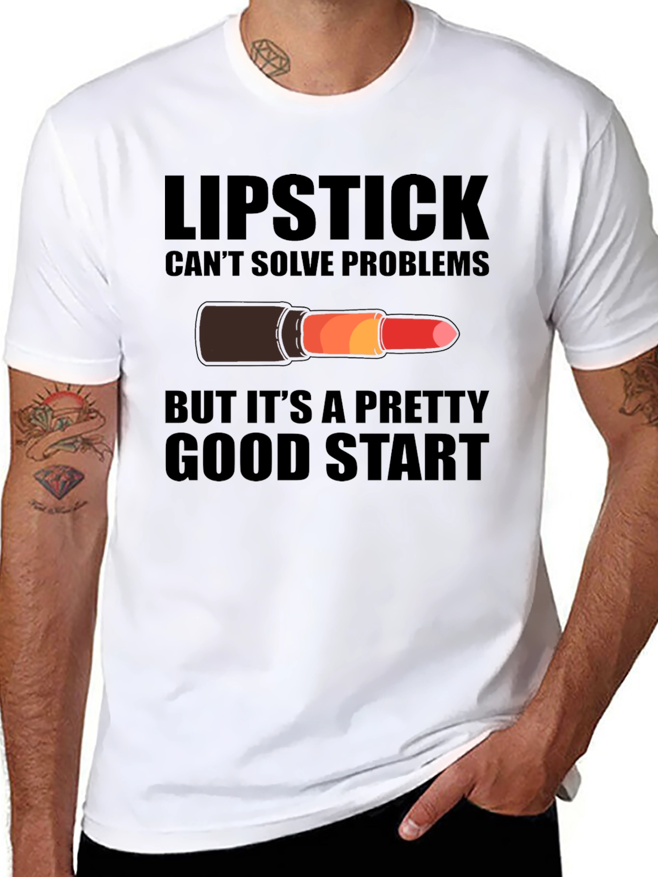 Lipstick Problem Solver Graphic T-Shirt