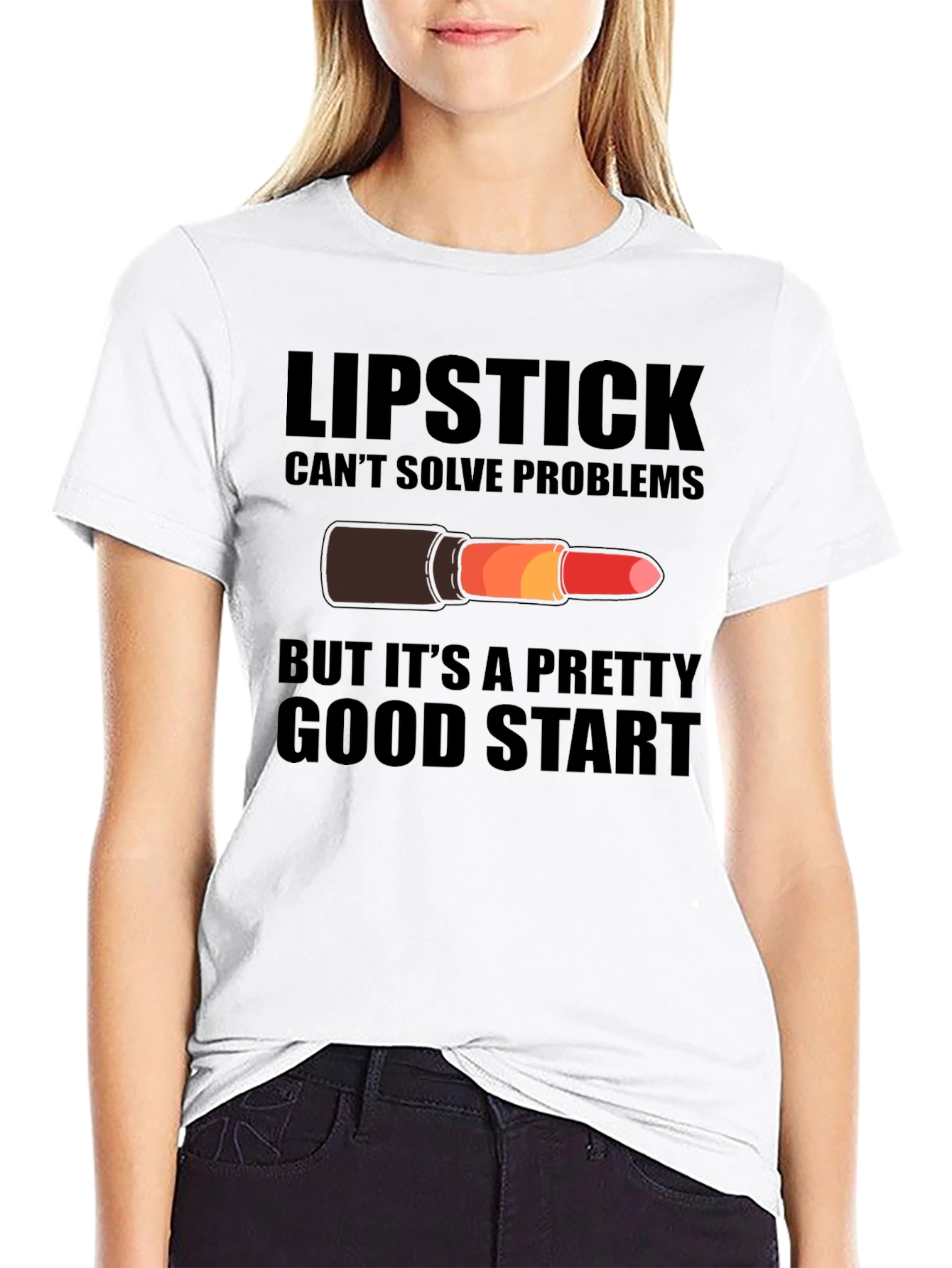 Lipstick Problem Solver Graphic T-Shirt