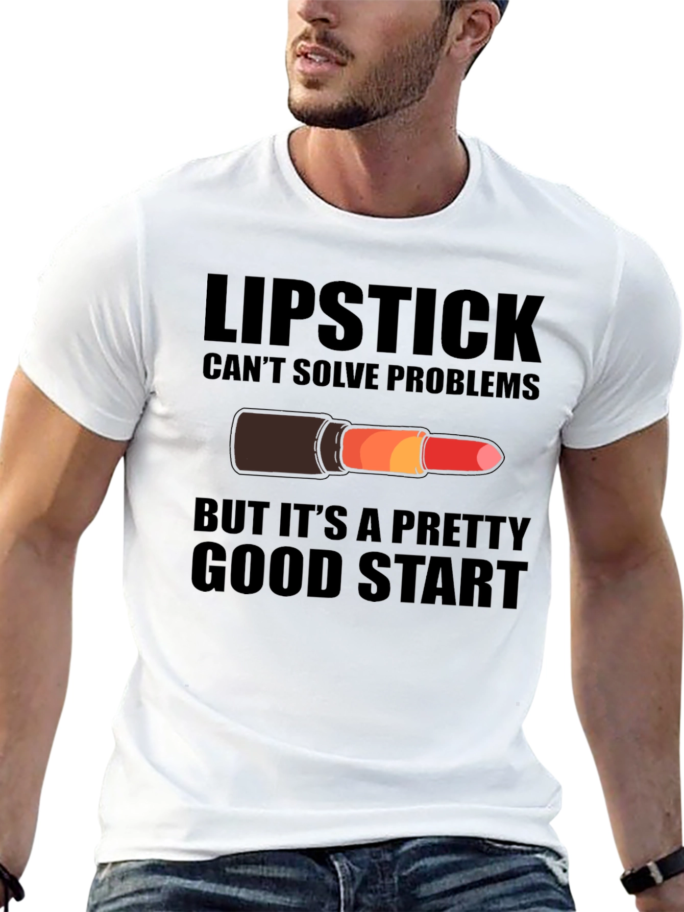 Lipstick Problem Solver Graphic T-Shirt