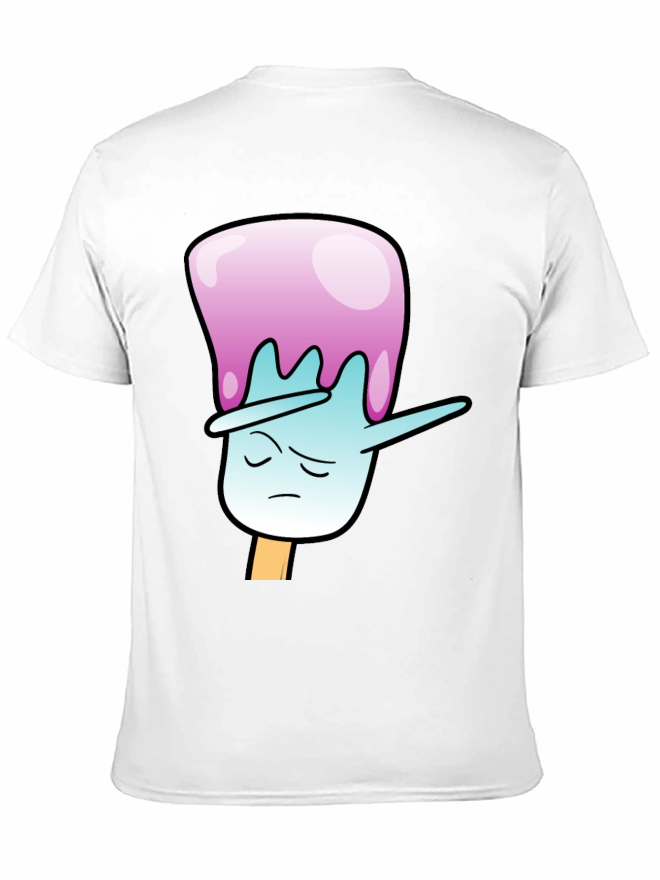 Dabbing Popsicle Graphic Tee - Black Cotton