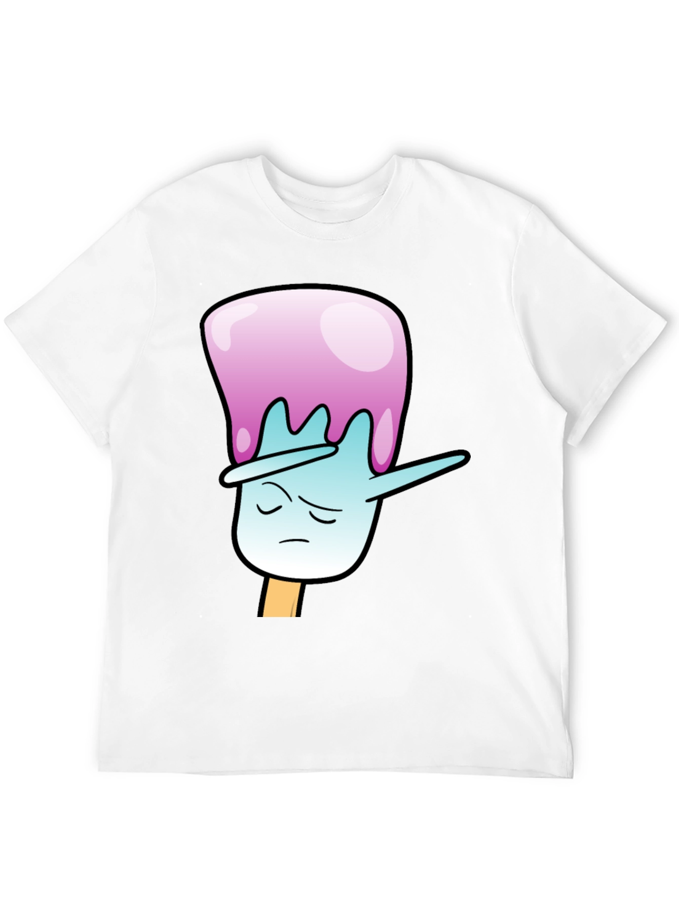 Dabbing Popsicle Graphic Tee - Black Cotton