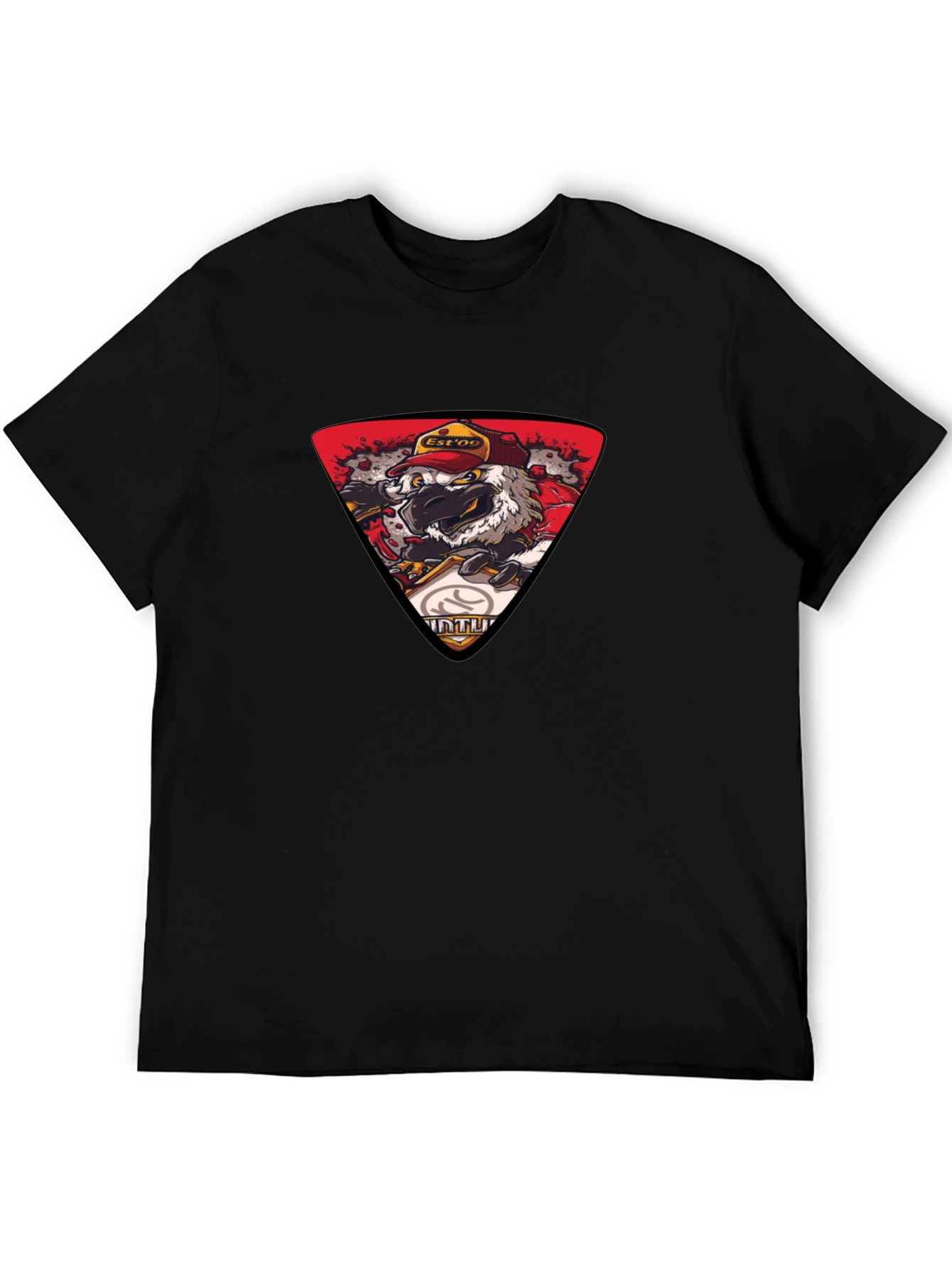 Black T-Shirt with Eagle Print