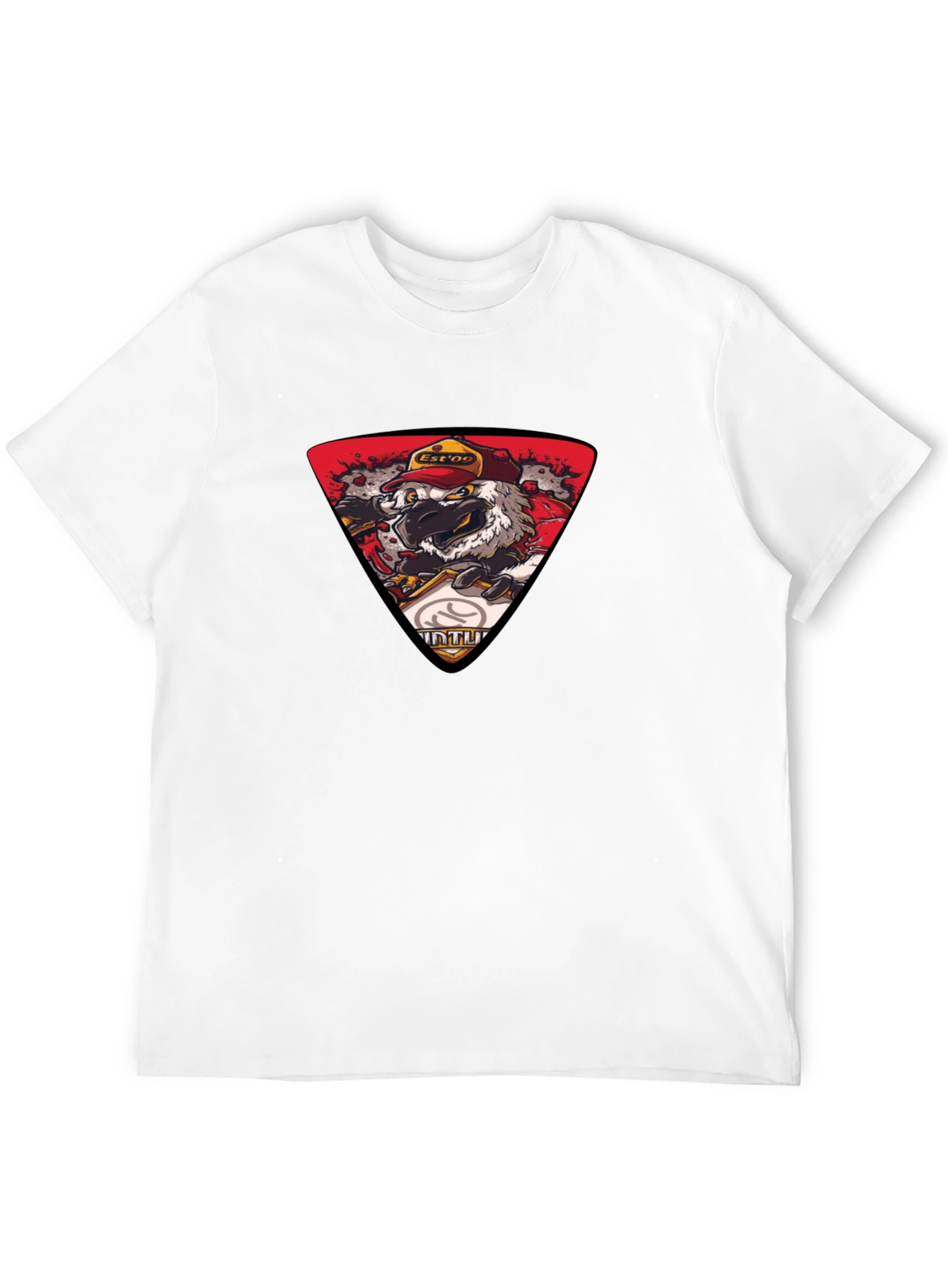 Black T-Shirt with Eagle Print