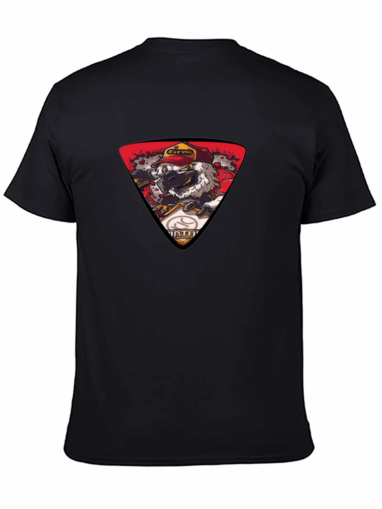 Black T-Shirt with Eagle Print