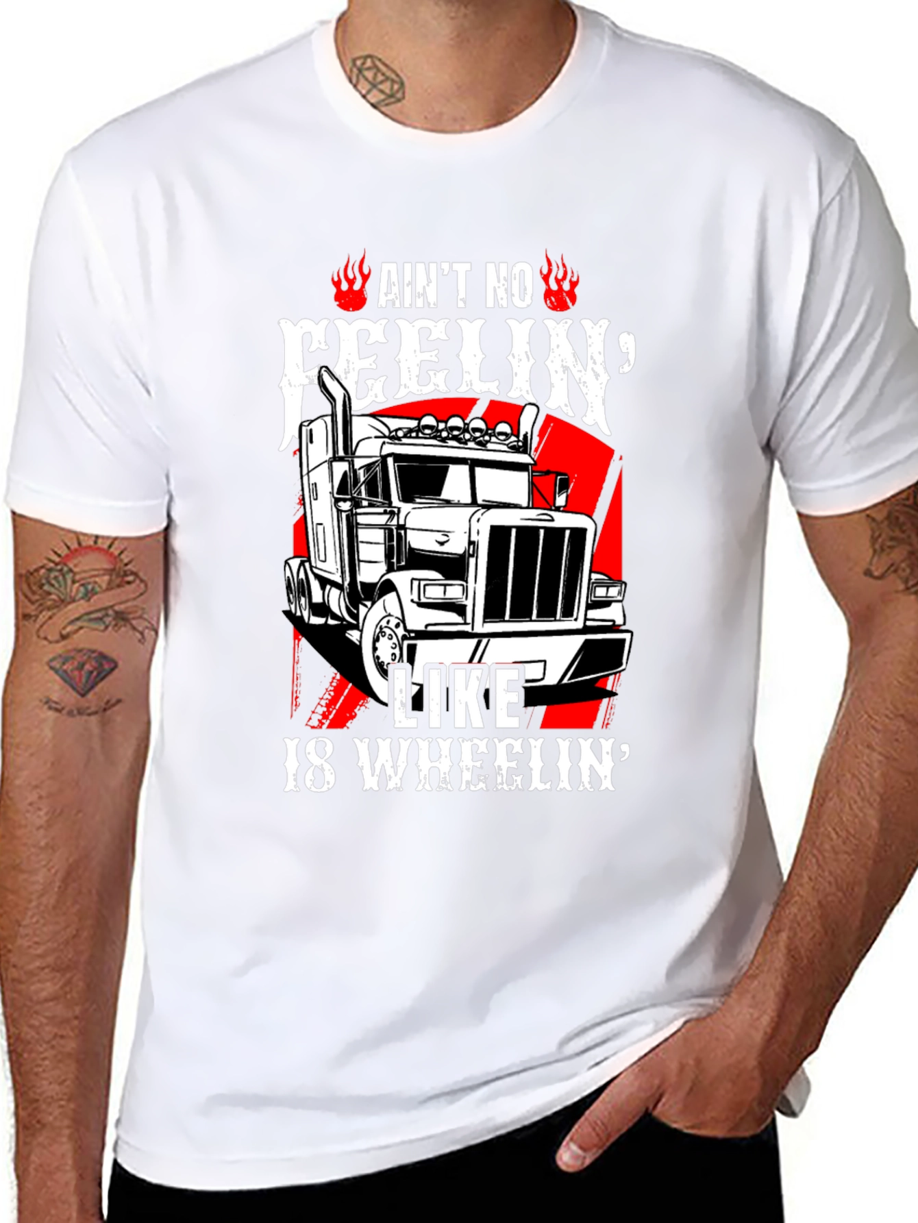 Trucker T-Shirt: Aint No Feelin Like 18 Wheelin
