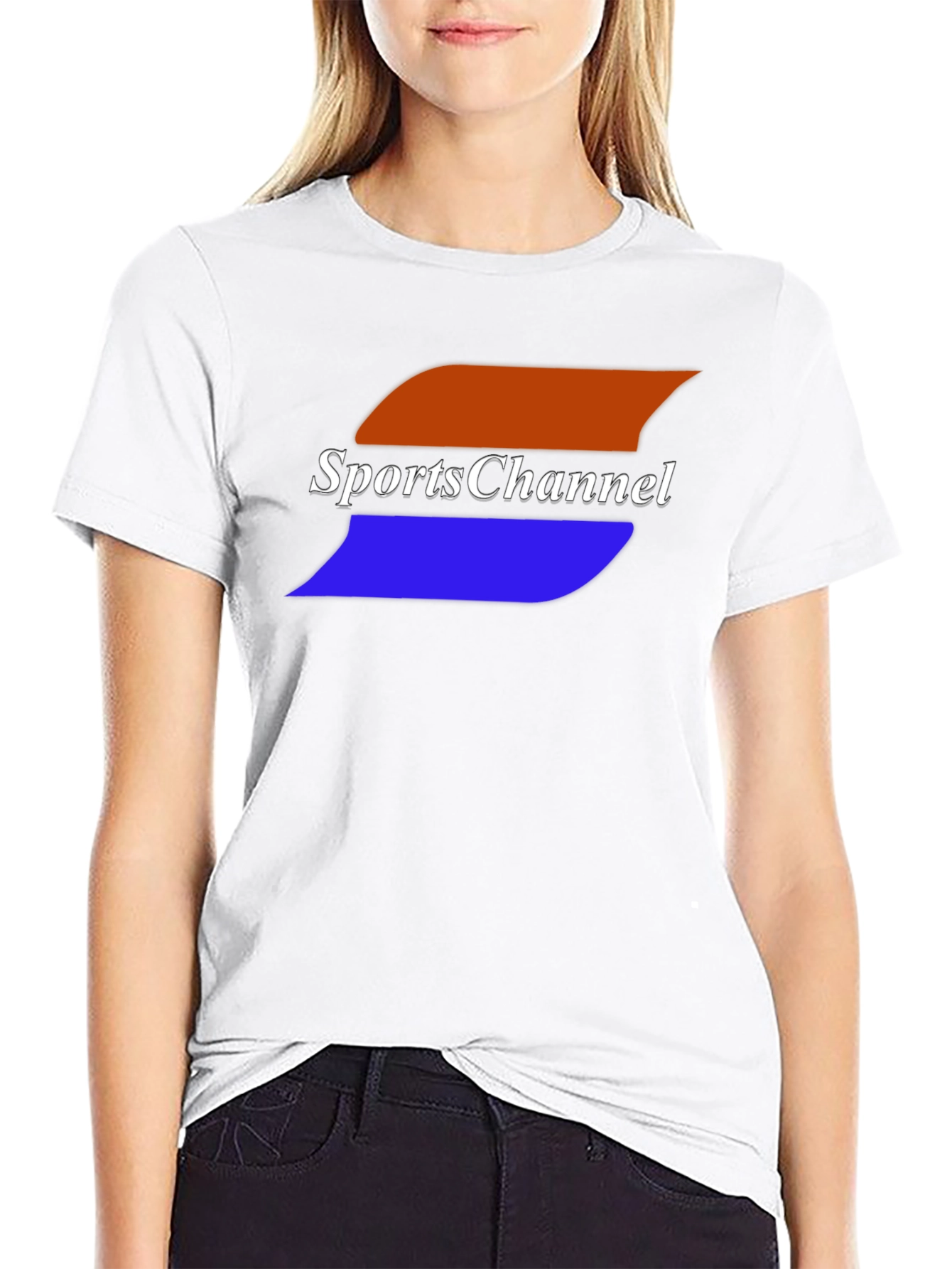 Sports Channel Black Graphic Tee