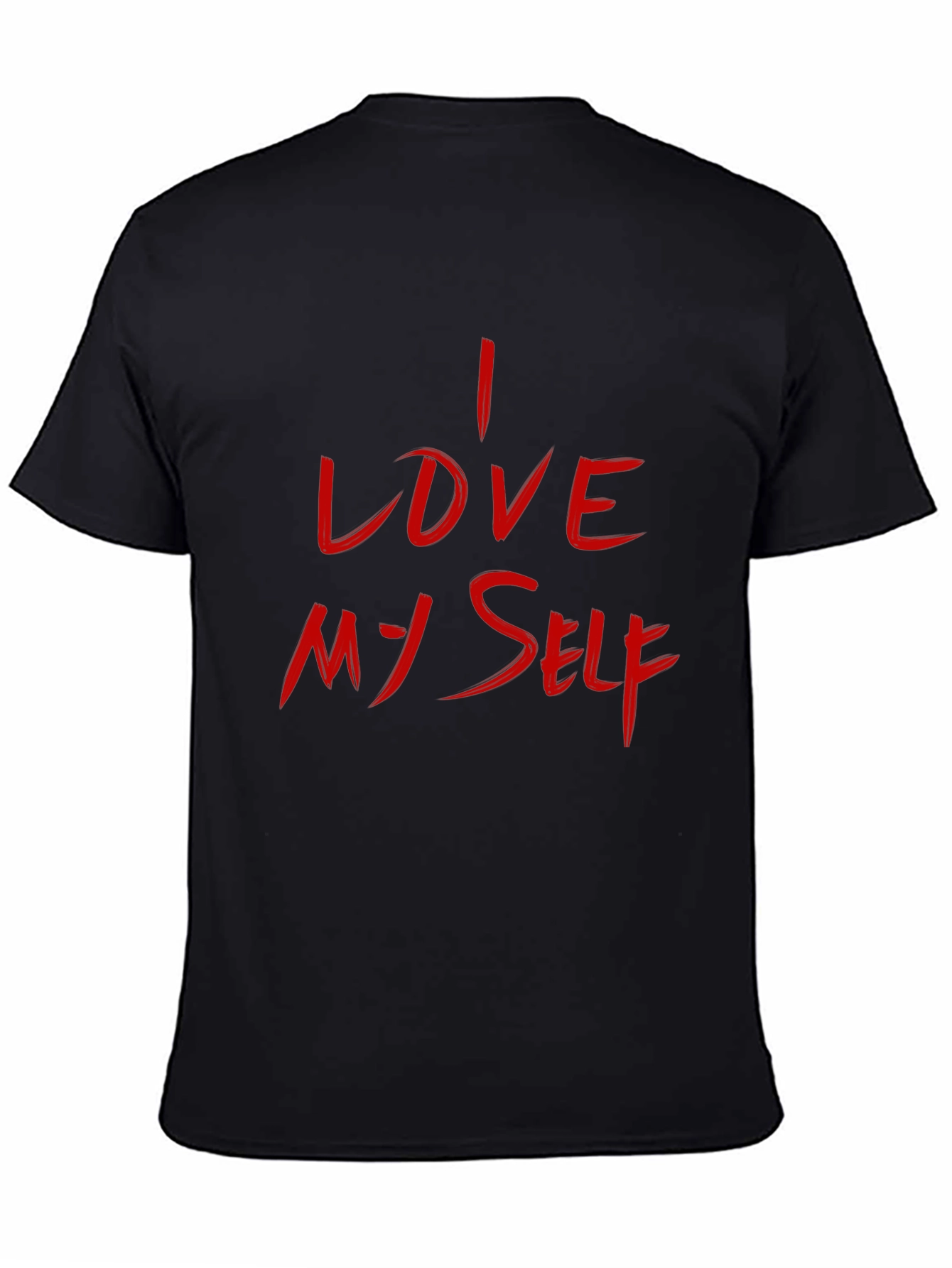 I LOVE MYSELF Black Tee - Mens Graphic T-Shirt