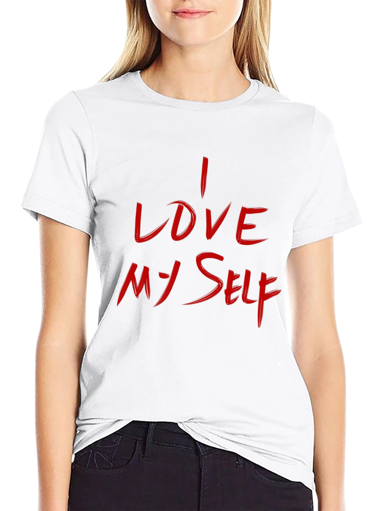 I LOVE MYSELF Black Tee - Mens Graphic T-Shirt