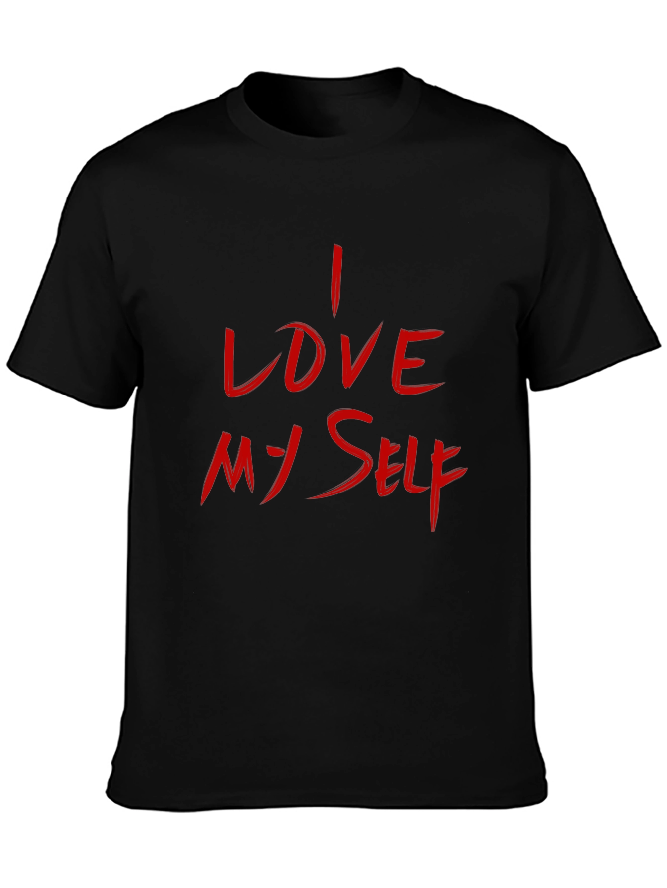 I LOVE MYSELF Black Tee - Mens Graphic T-Shirt