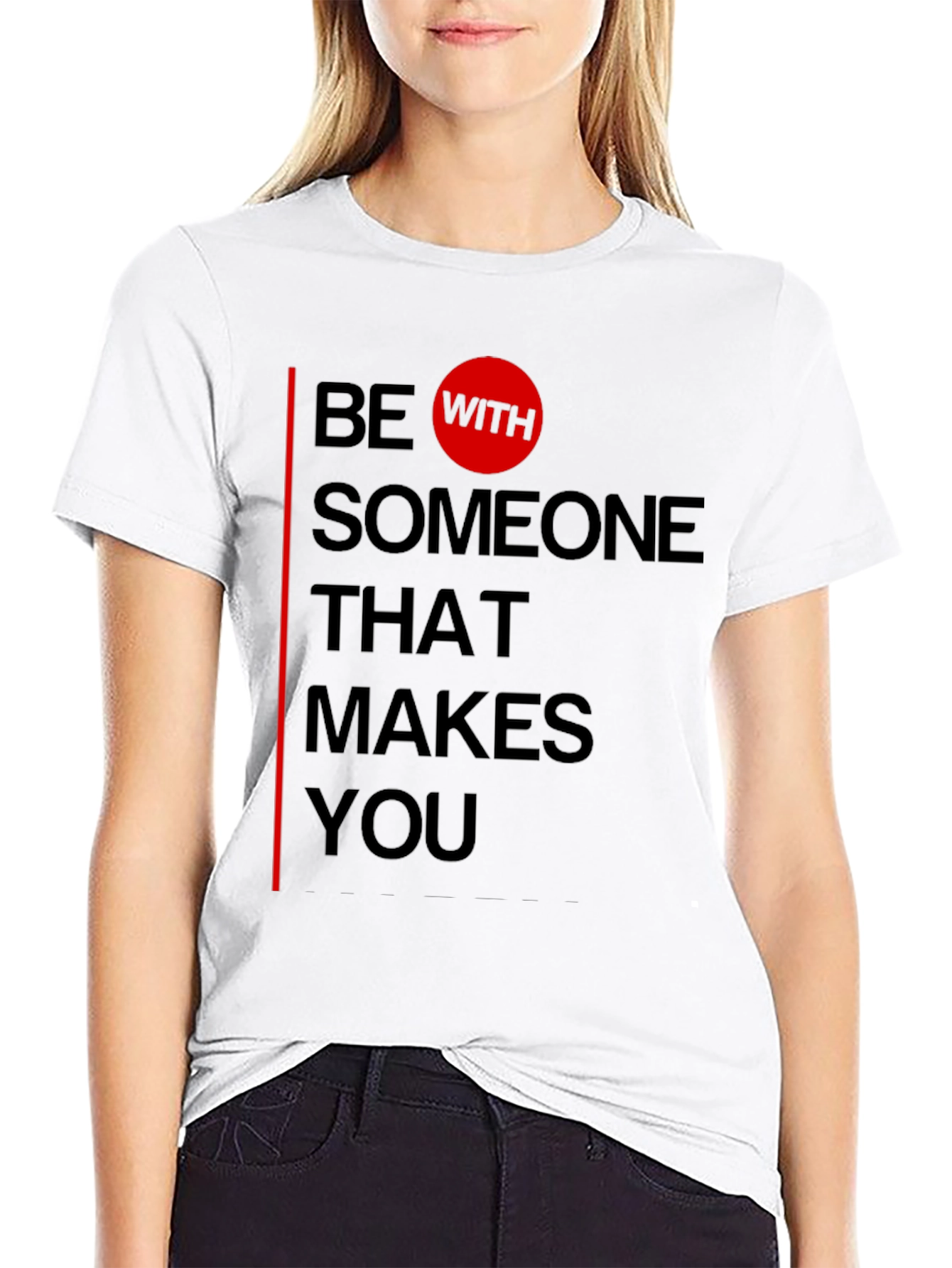 Be With Someone T-Shirt - Black Graphic Tee