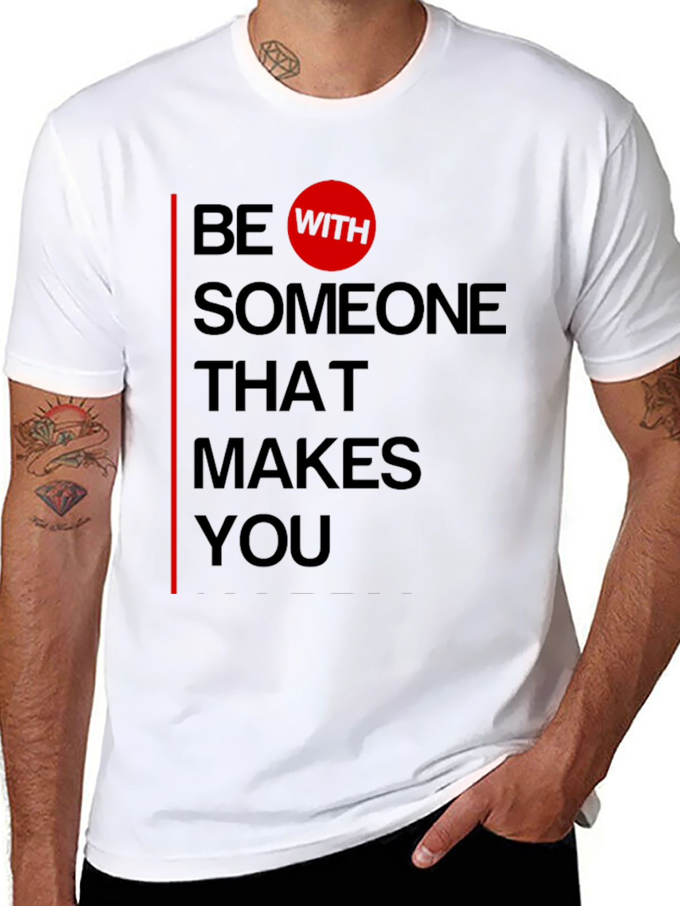 Be With Someone T-Shirt - Black Graphic Tee