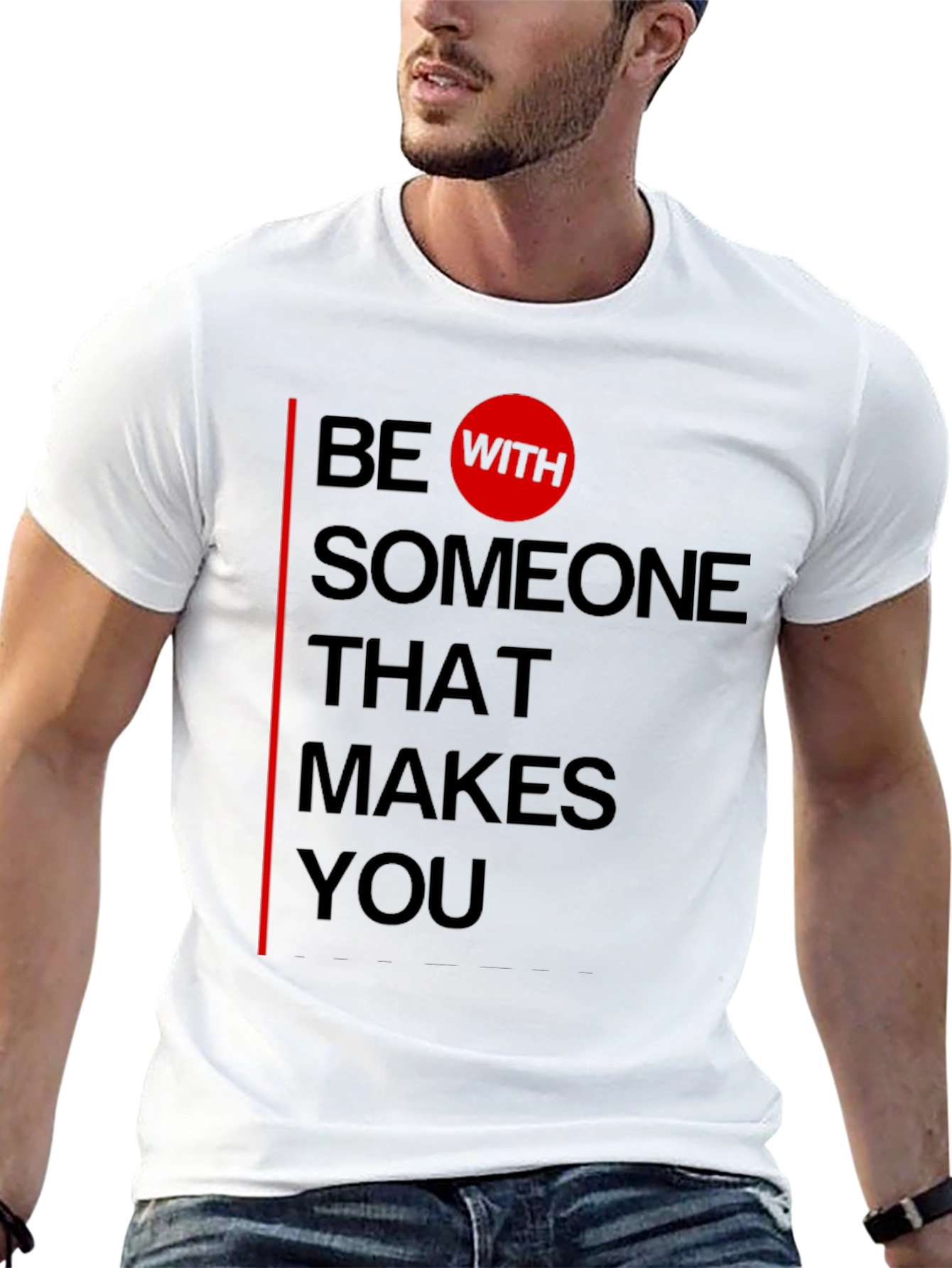Be With Someone T-Shirt - Black Graphic Tee