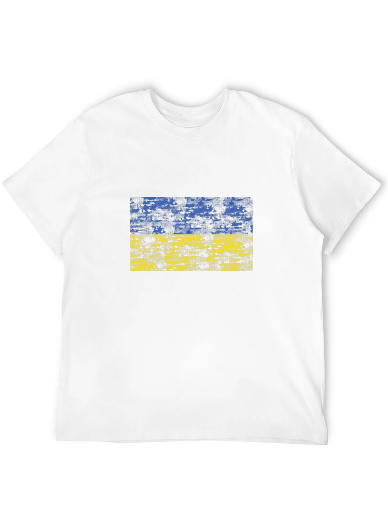 Ukraine Flag Black T-Shirt Support