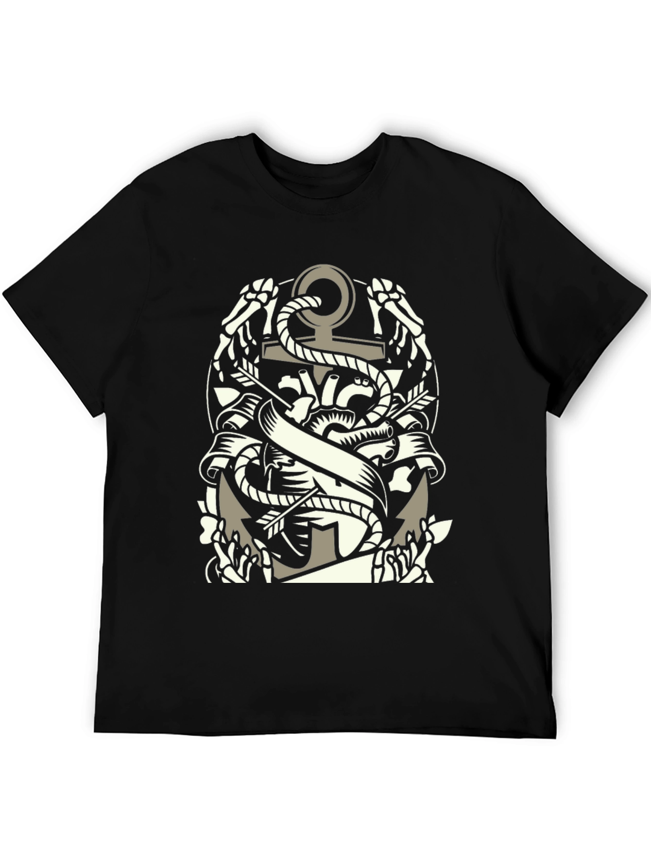 Anchor & Bones Graphic Tee - Classic Black