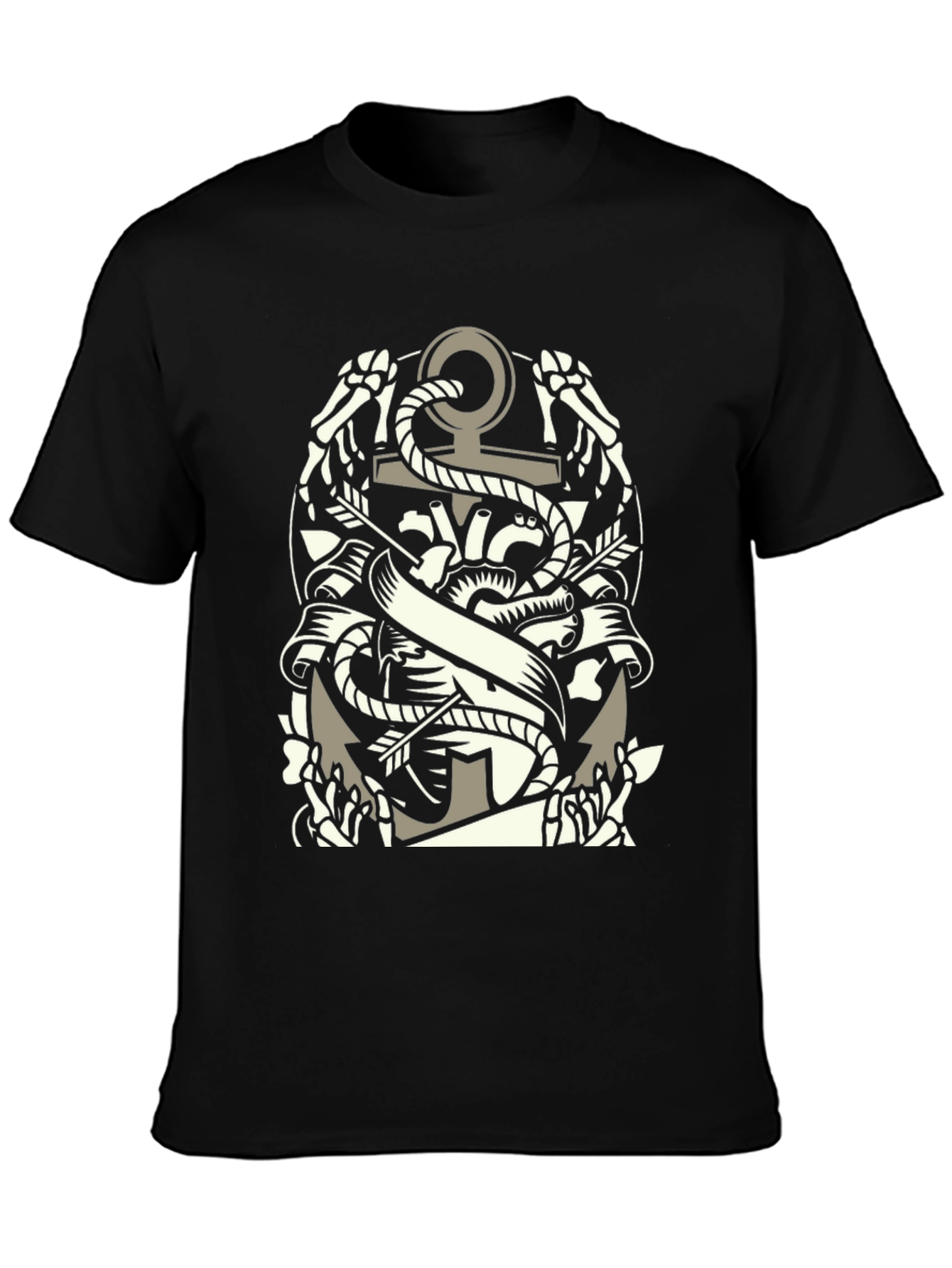 Anchor & Bones Graphic Tee - Classic Black