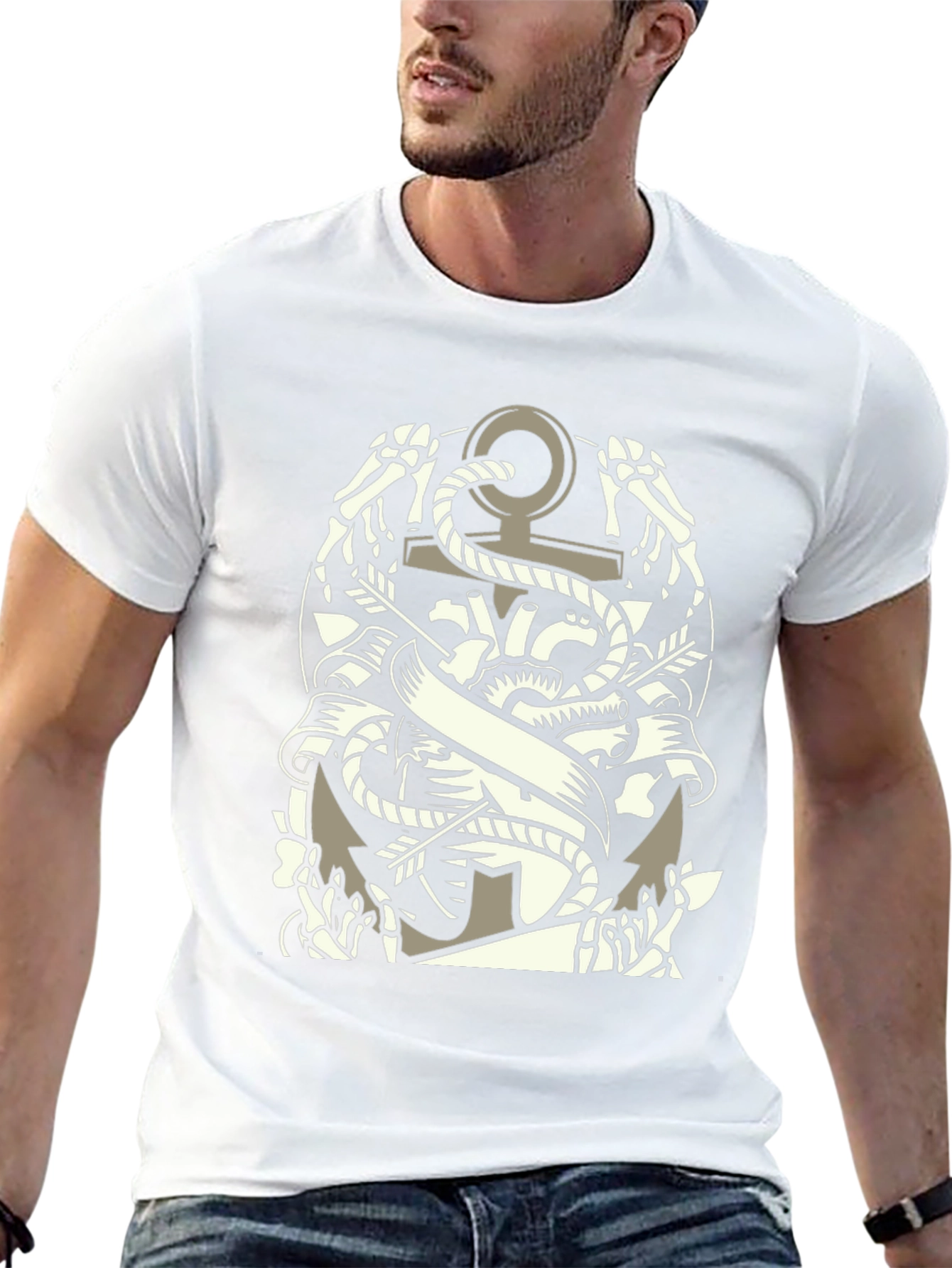 Anchor & Bones Graphic Tee - Classic Black