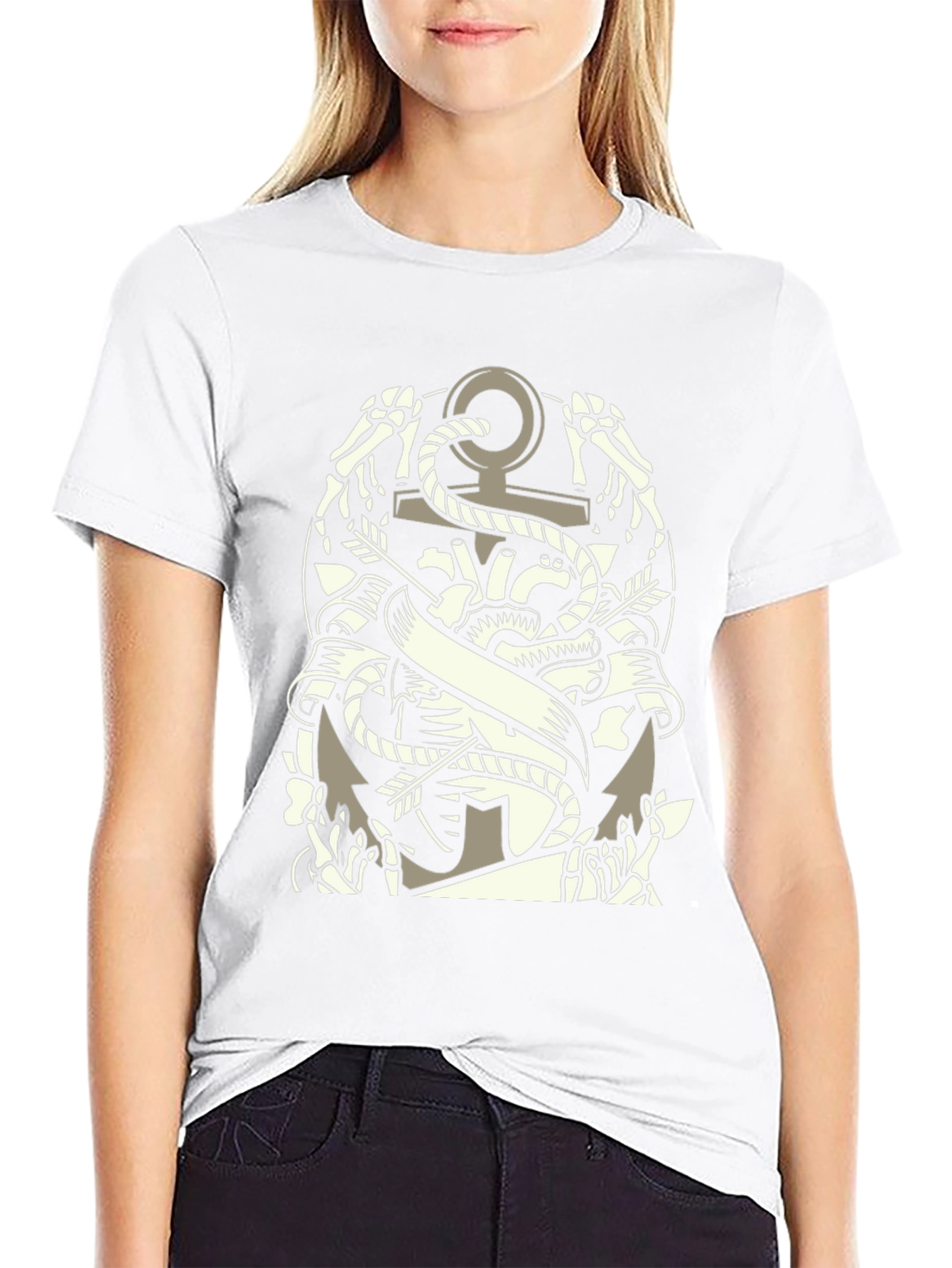 Anchor & Bones Graphic Tee - Classic Black