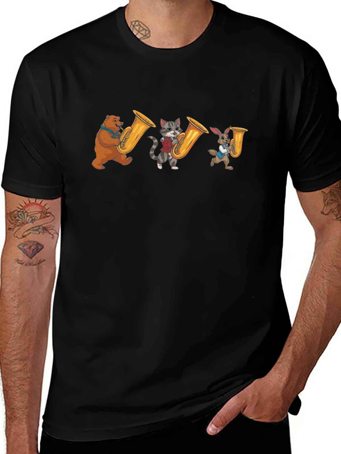 Animal Orchestra Black T-Shirt
