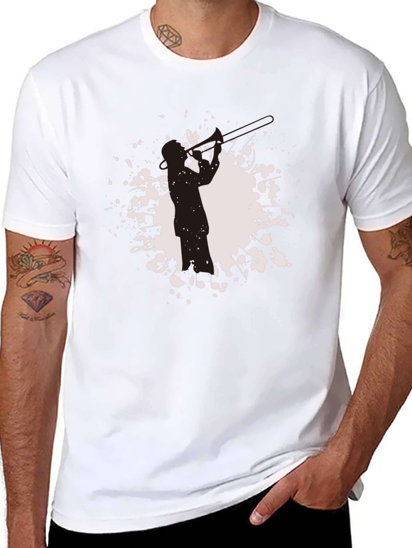 Saxophone Player Graphic Tee - Stylish Musician T-Shirt