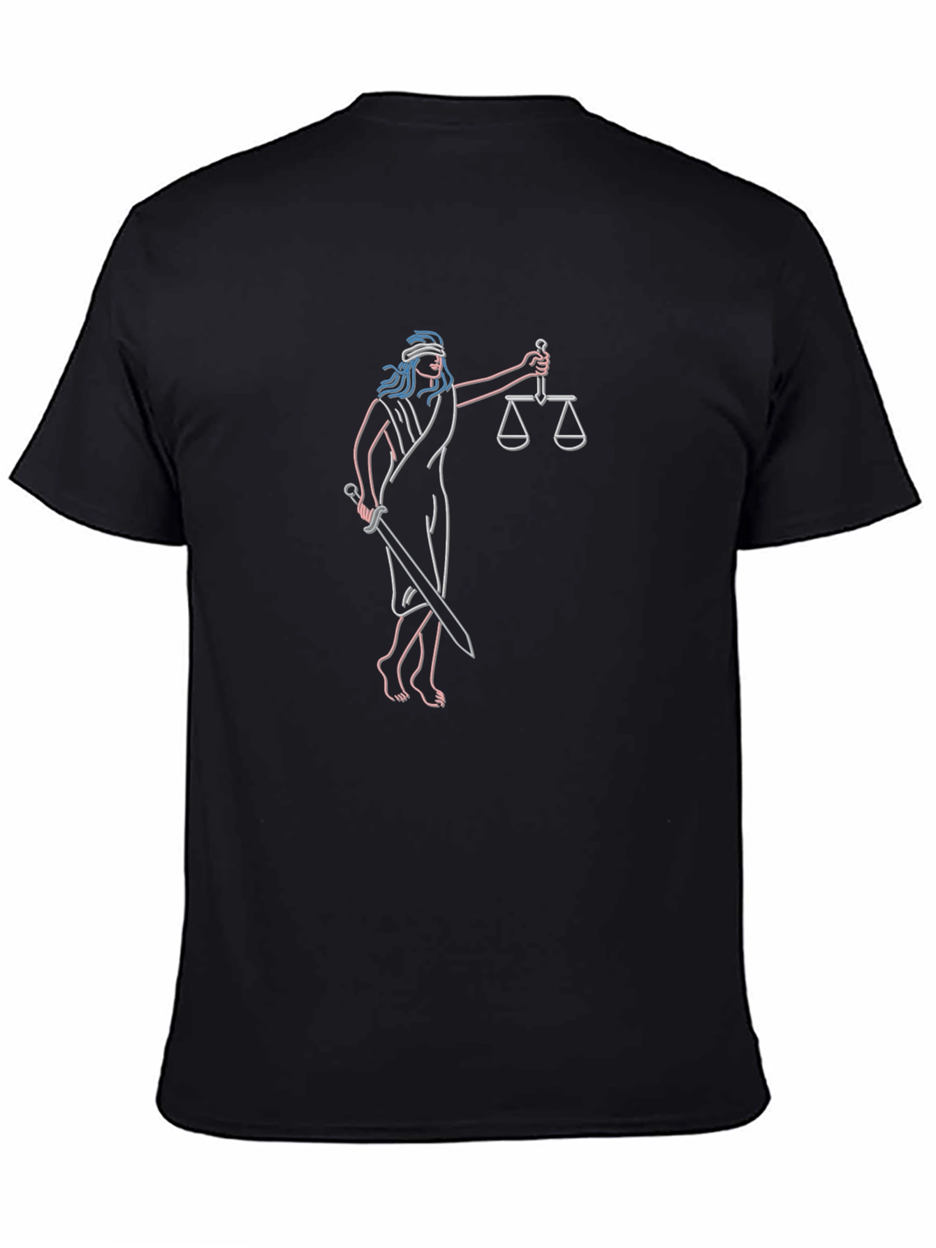 Lady Justice Graphic Tee - Mens Black T-Shirt