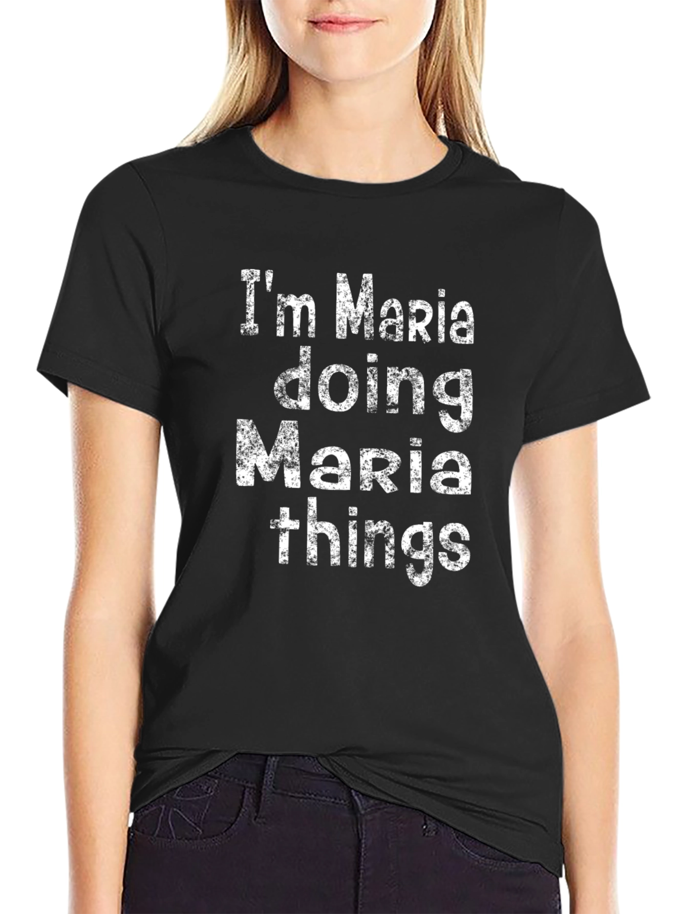 Im Maria Doing Maria Things Black T-Shirt